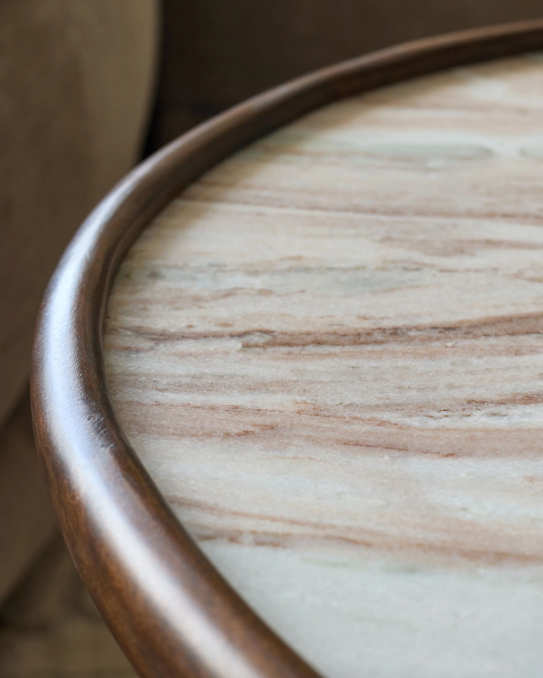Rayna toronto marble dark wood coffee table - Image 3