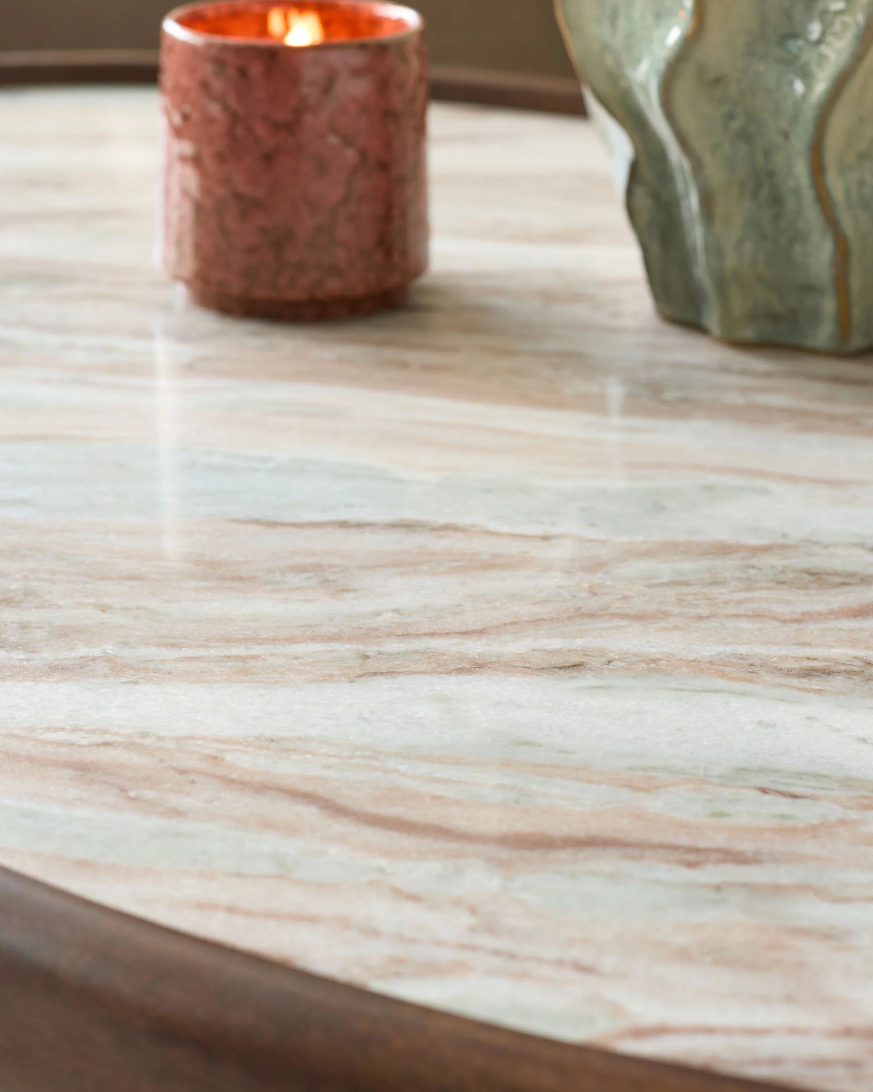 Rayna toronto marble dark wood coffee table - Image 6