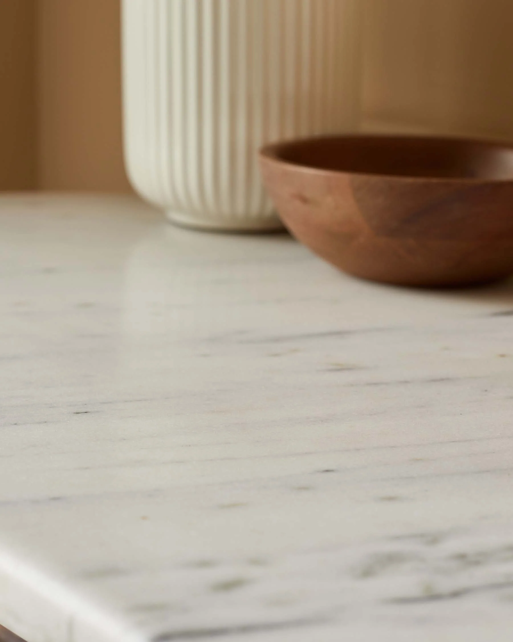 Reagan dark mango wood marble top dressing table - Image 3