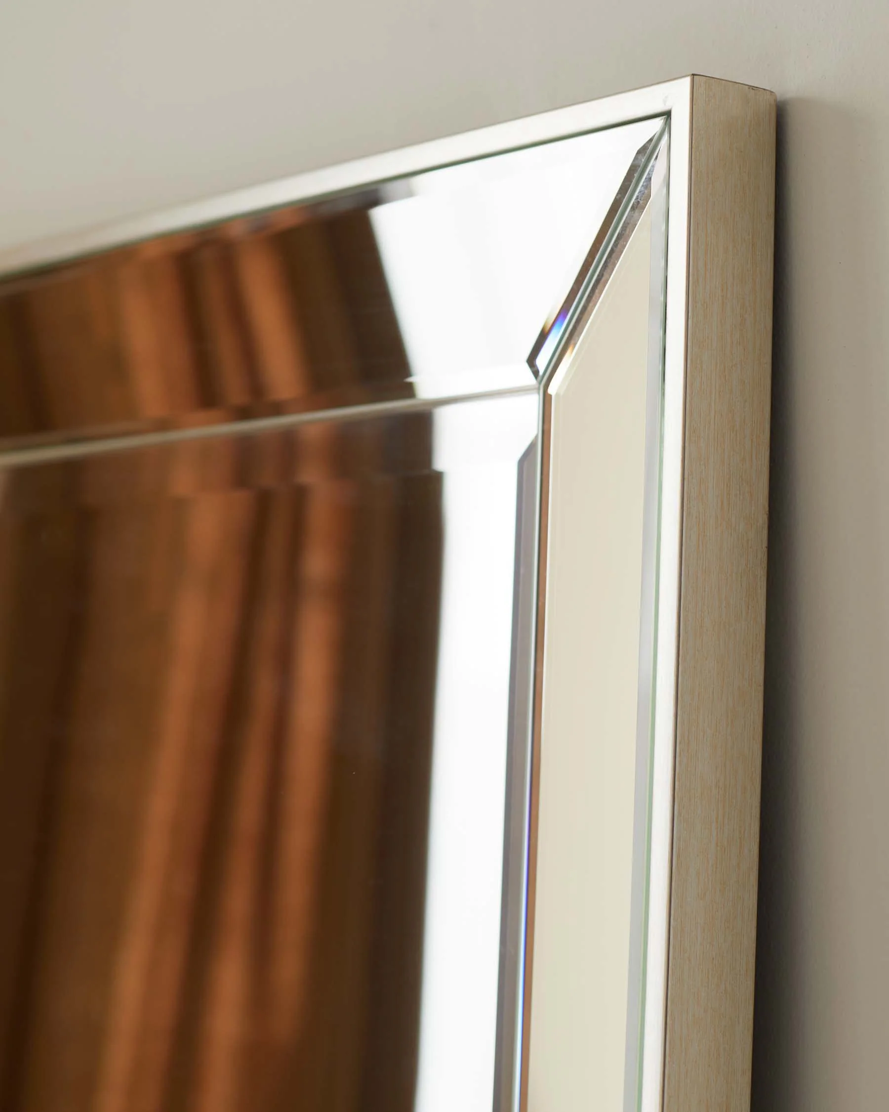 Regency Large Full Length Leaner Mirror Antique Silver - Image 3