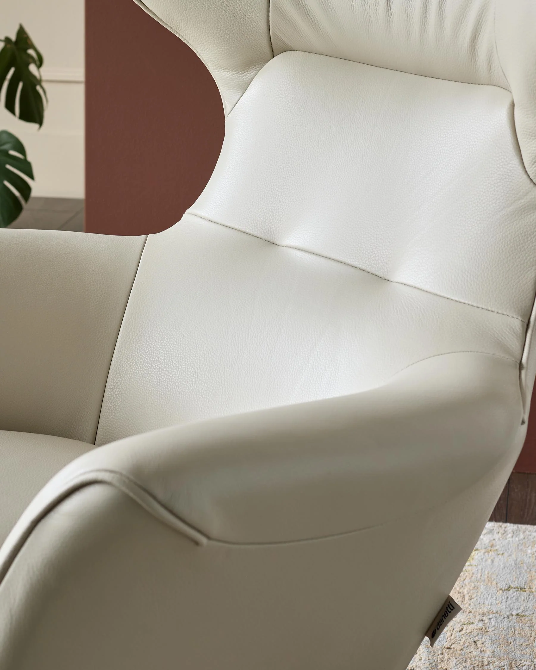 Reign natural grey leather occasional chair - Image 5