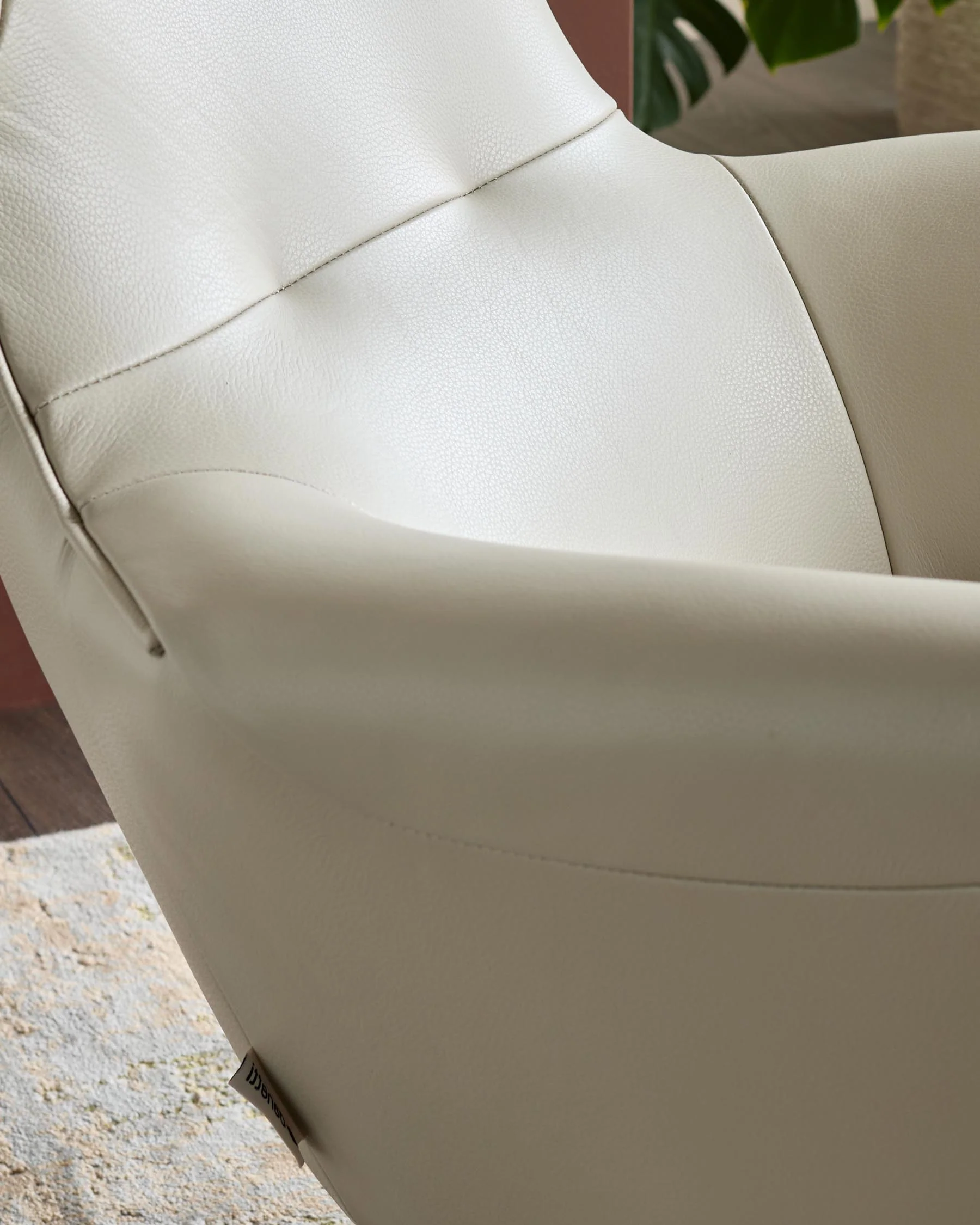 Reign natural grey leather occasional chair - Image 6
