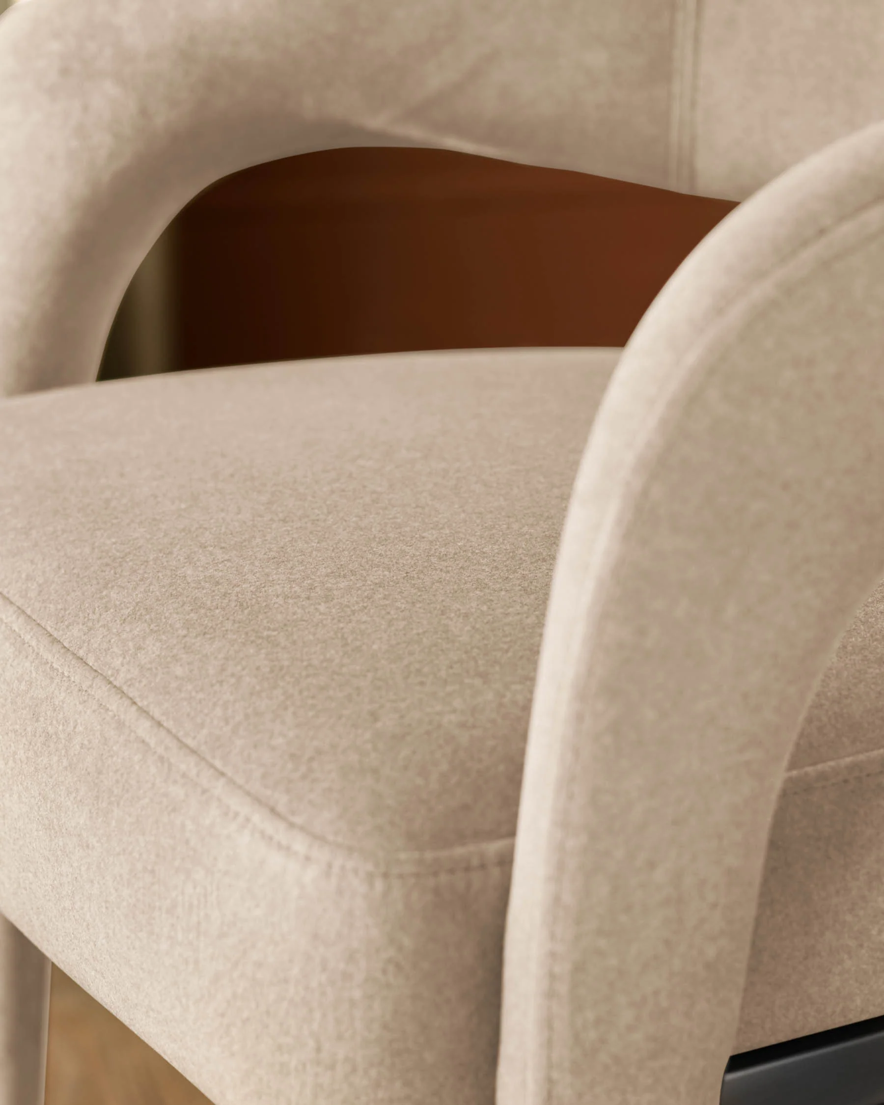 Rhett champagne velvet dining chair - Image 6
