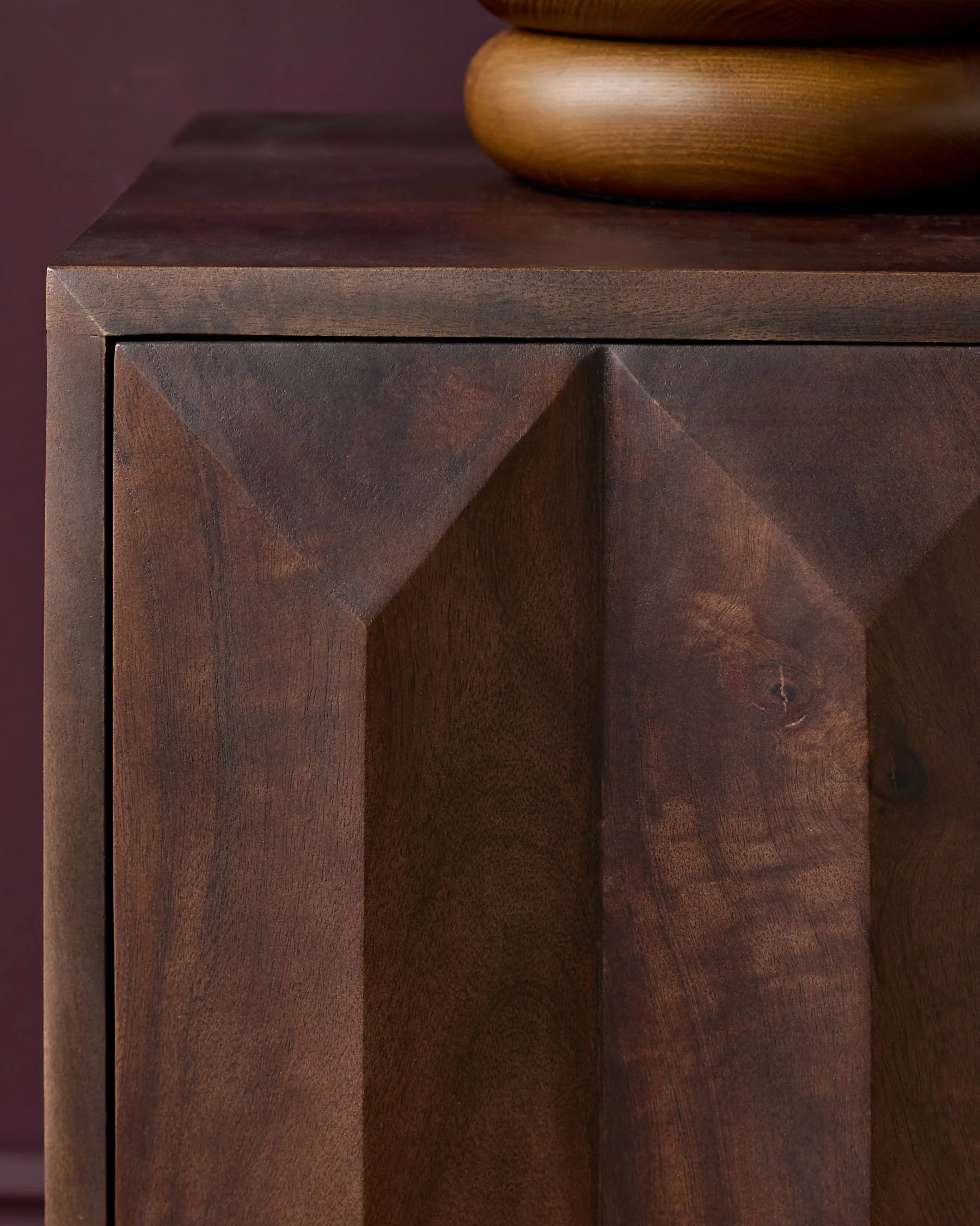 Ria dark wood bedside table - Image 3