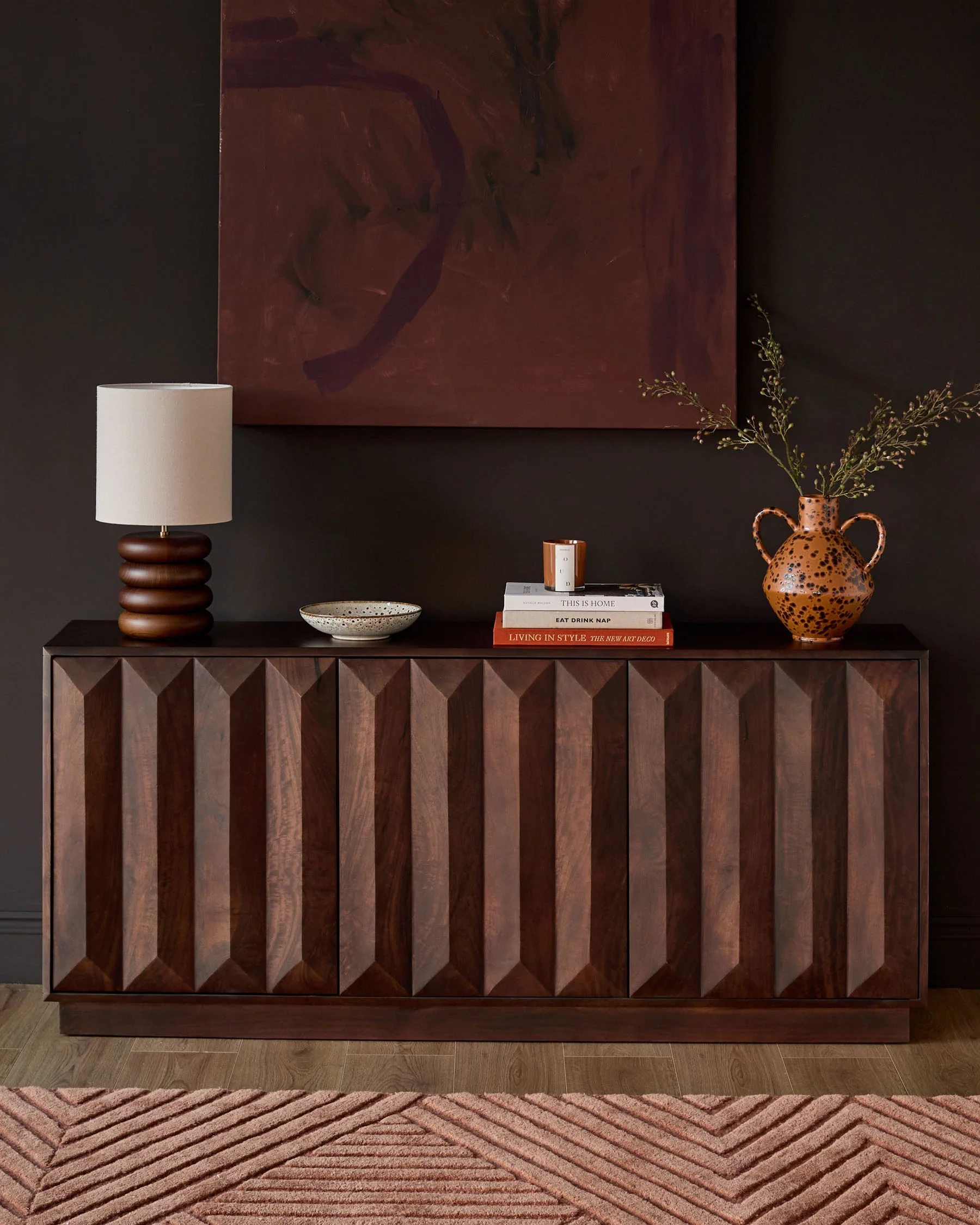 Ria dark wood large sideboard