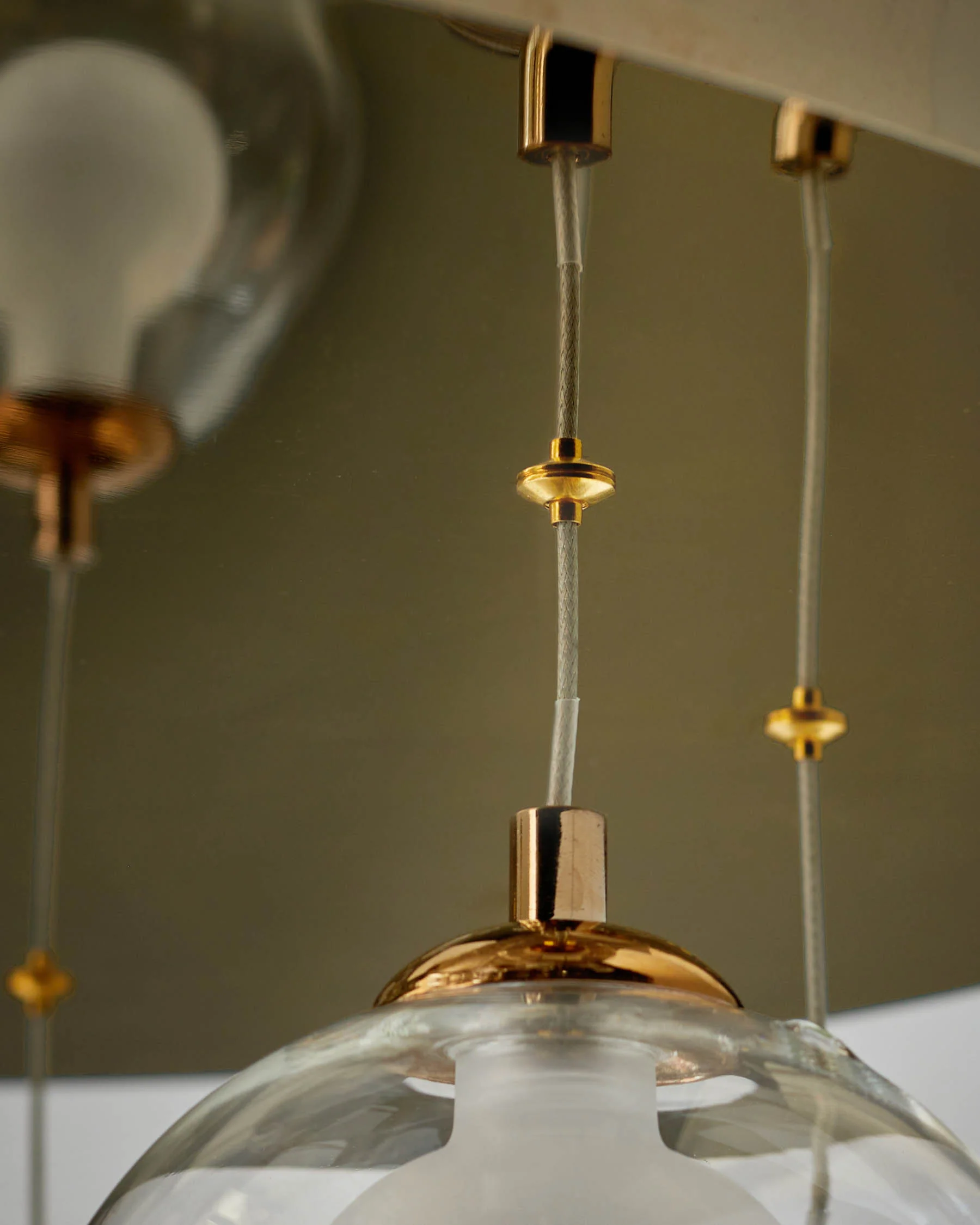 Riley clear glass 12 LED light adjustable drop pendant - Image 8