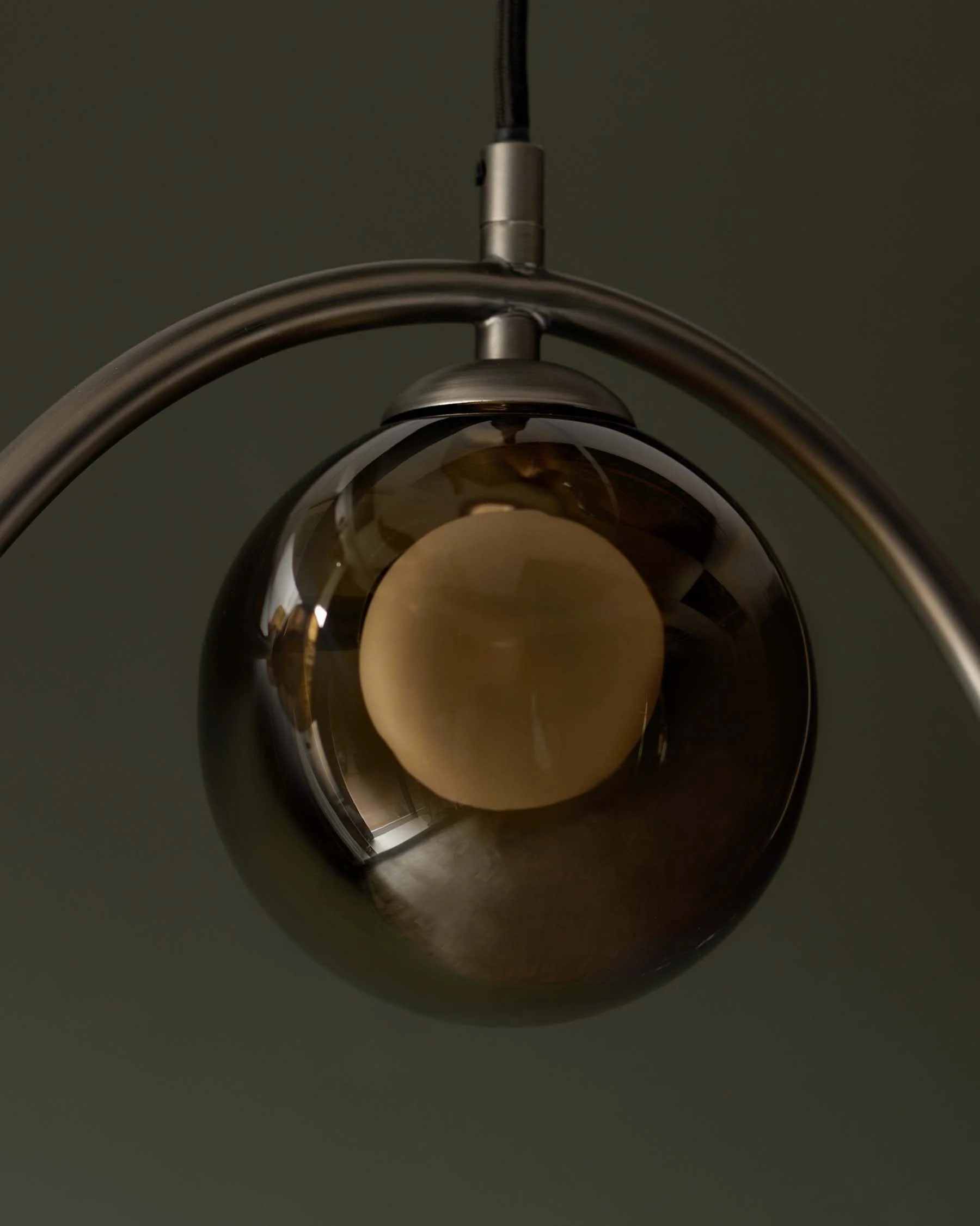 Riley mocha glass 2 light adjustable pendant - Image 10