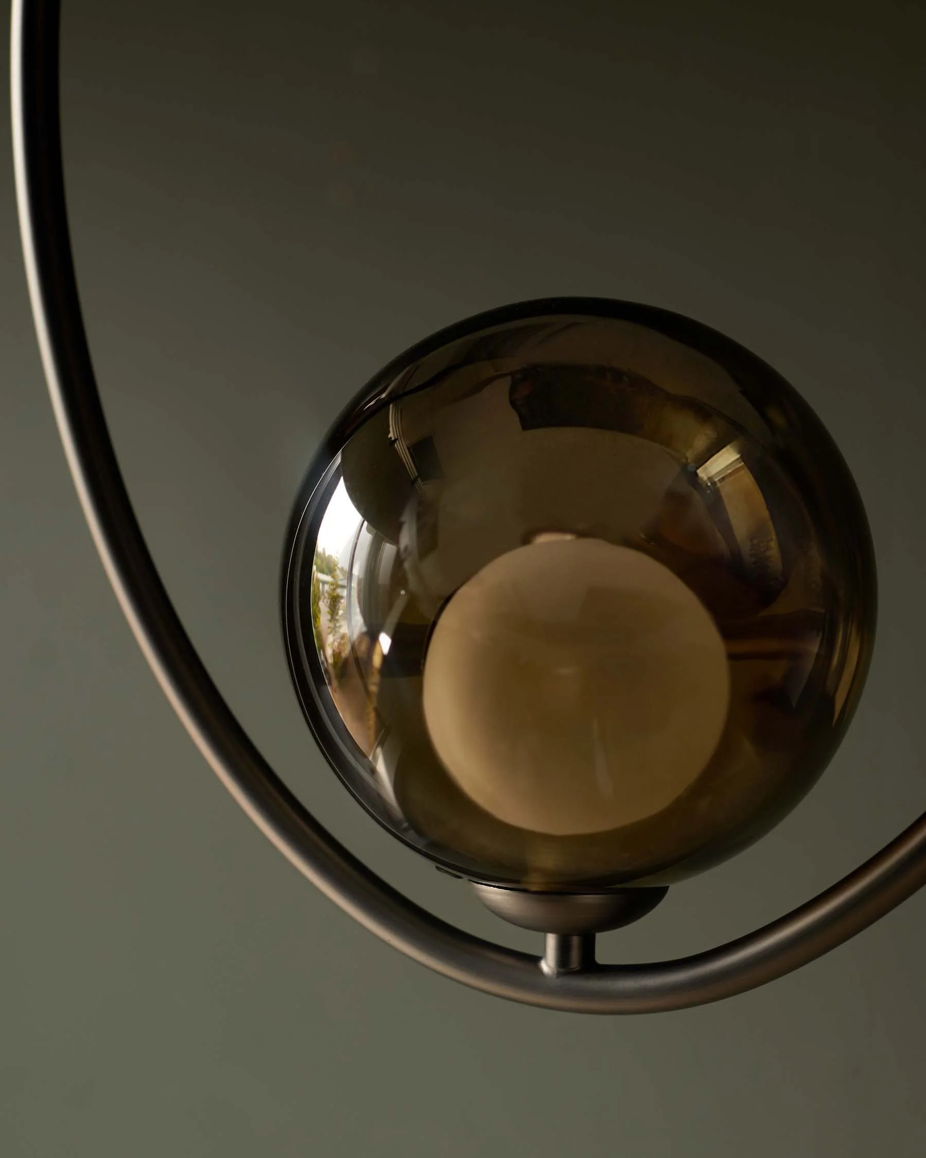 Riley mocha glass 2 light adjustable pendant - Image 8