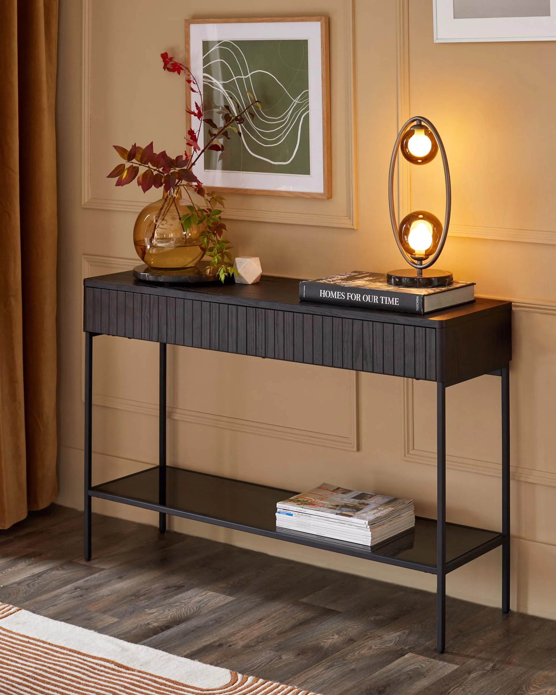 Riley mocha glass 2 light table lamp - Image 3