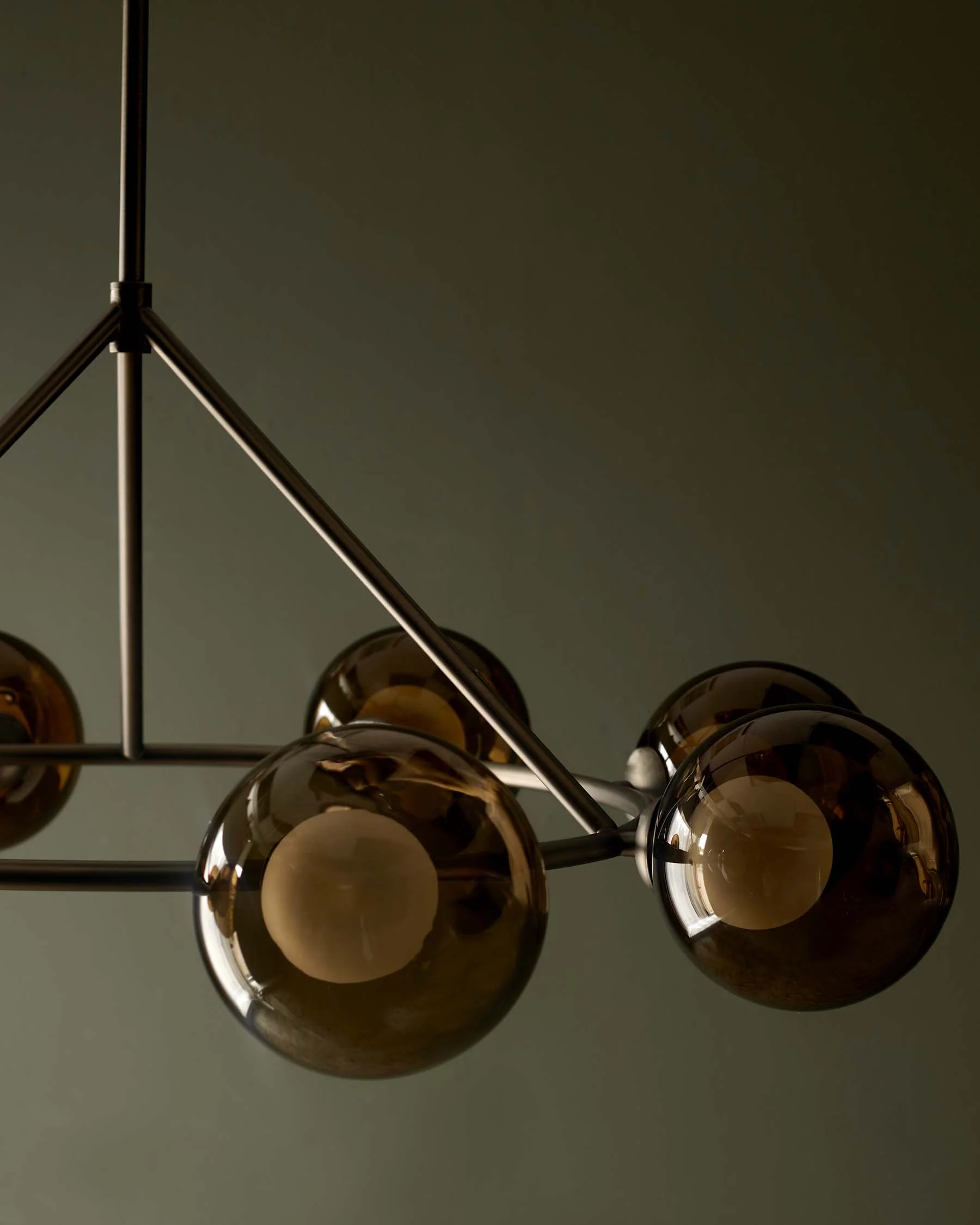 Riley mocha glass 8 light adjustable pendant - Image 10