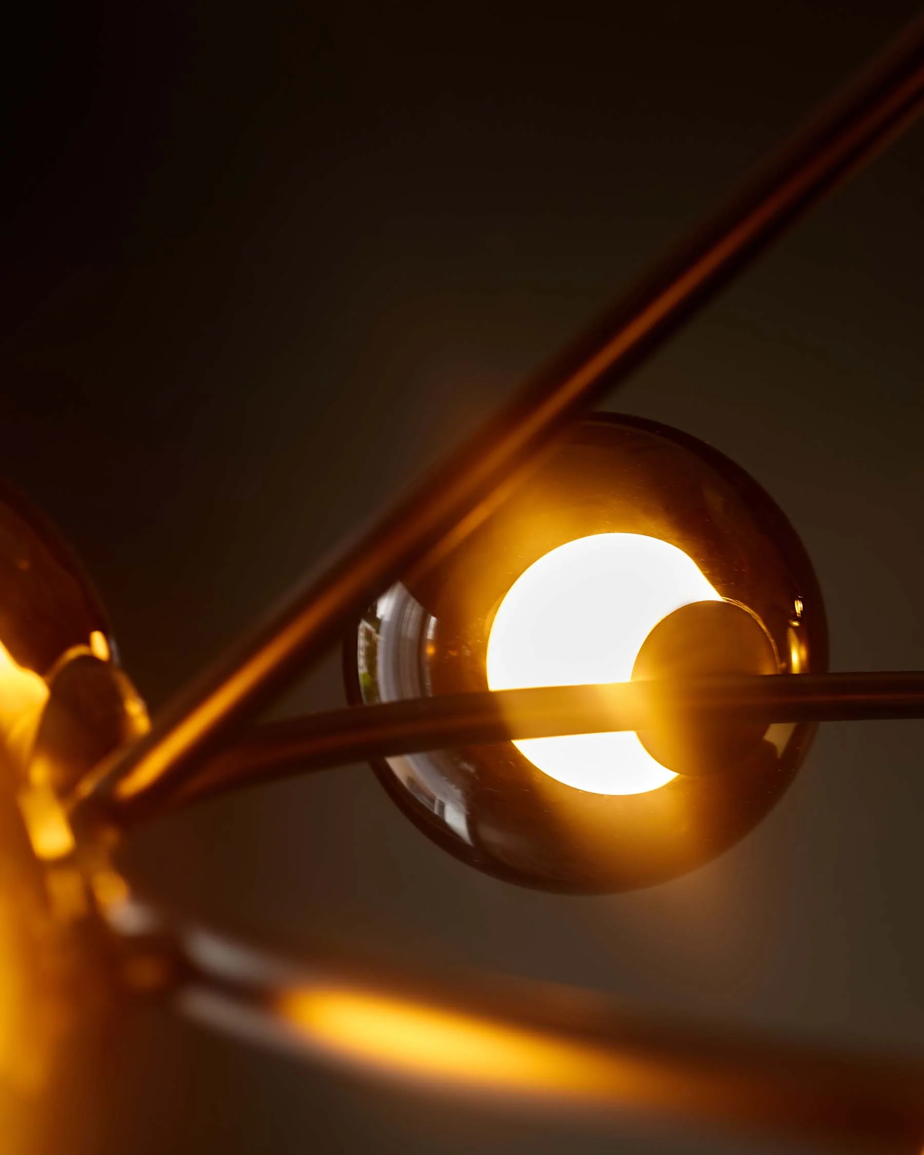 Riley mocha glass 8 light adjustable pendant - Image 9
