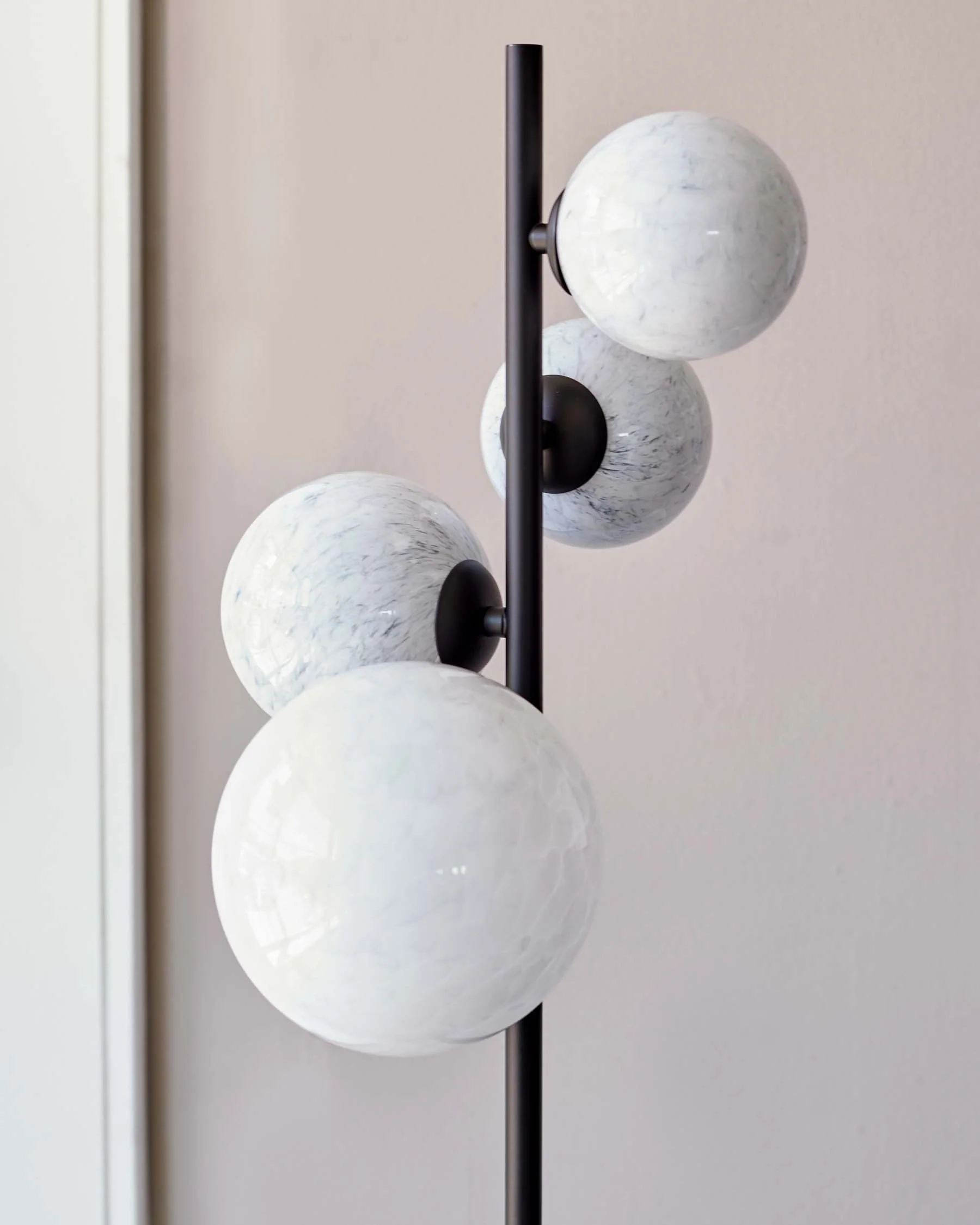 Riley Marble Look 4 Light Glass Floor Lamp - Image 3