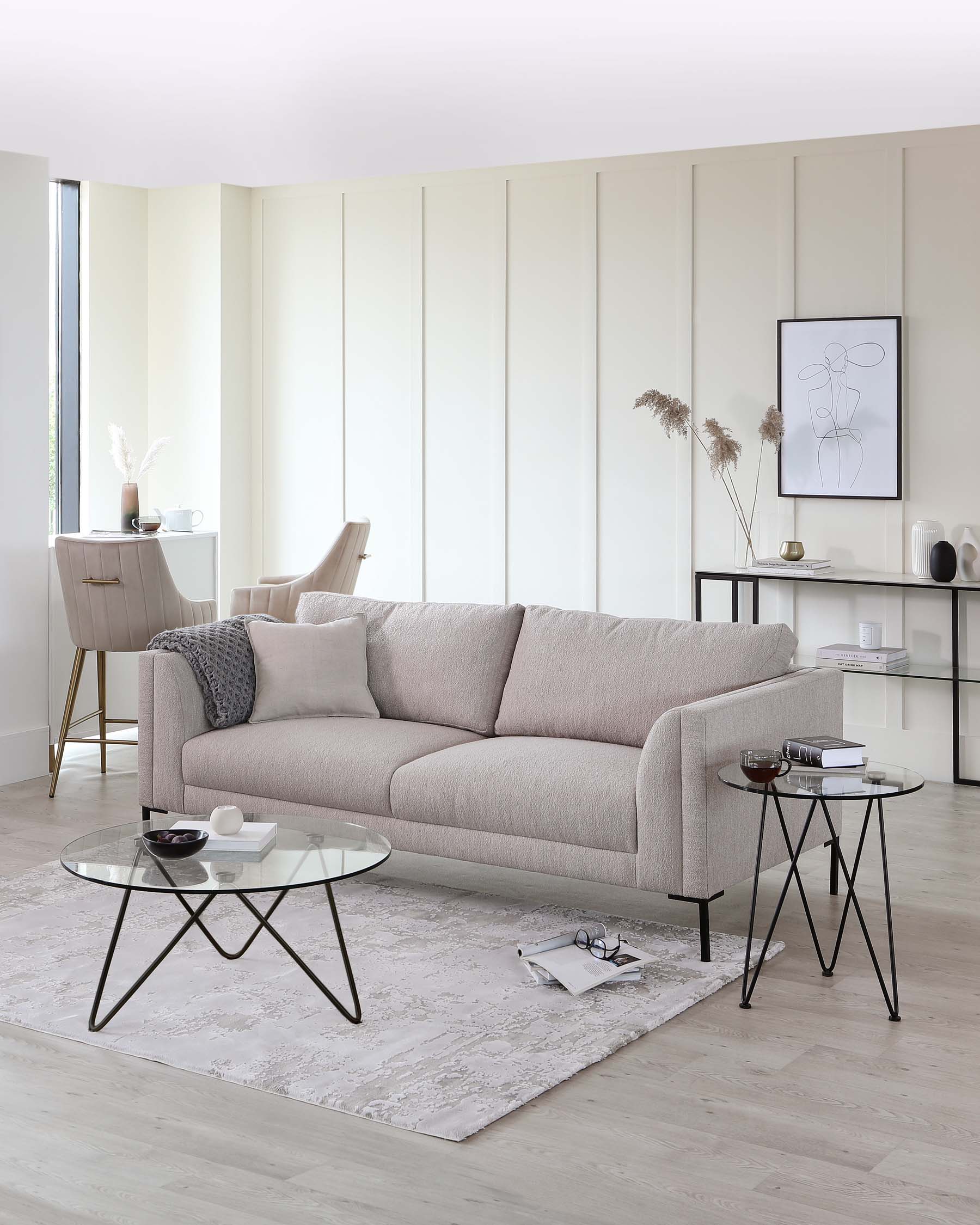 Ripple Glass Side Table With Black Legs - Image 3
