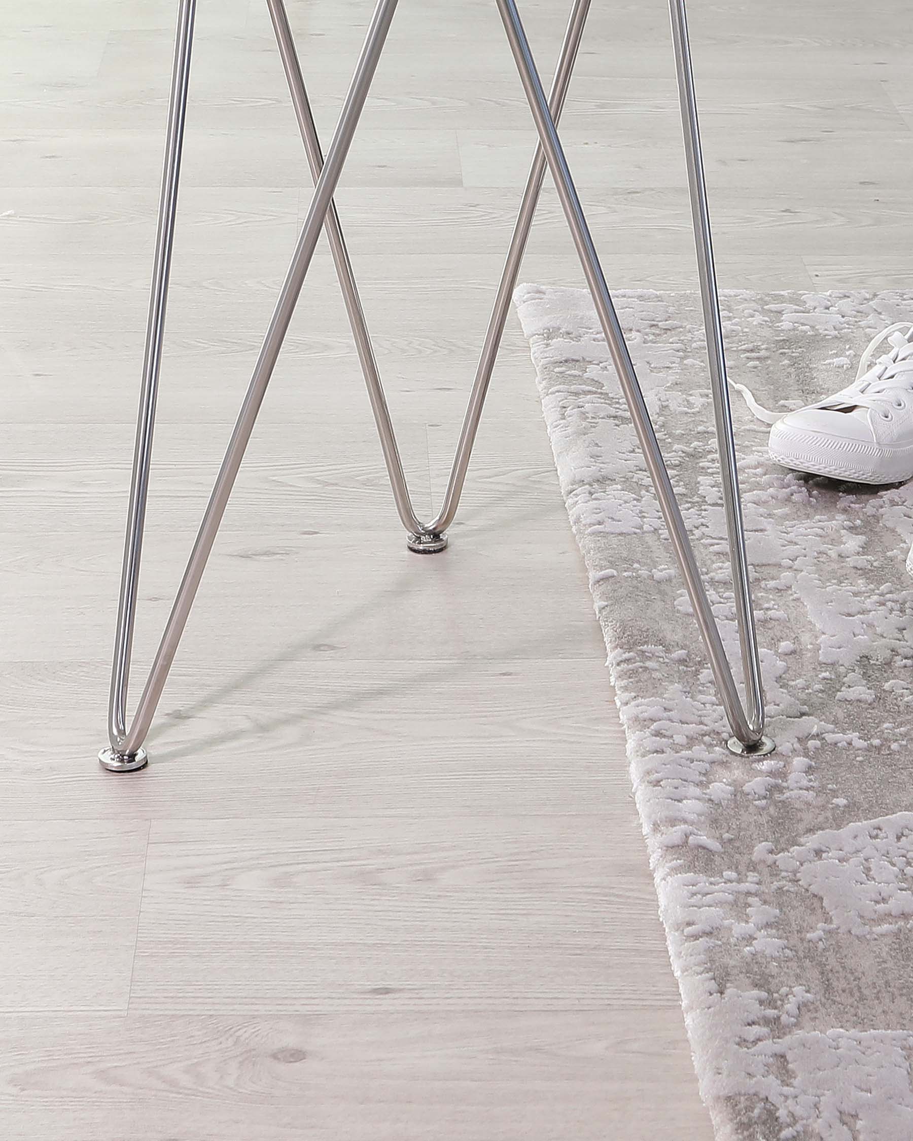 Ripple Glass Side Table With Stainless Steel Legs - Image 6