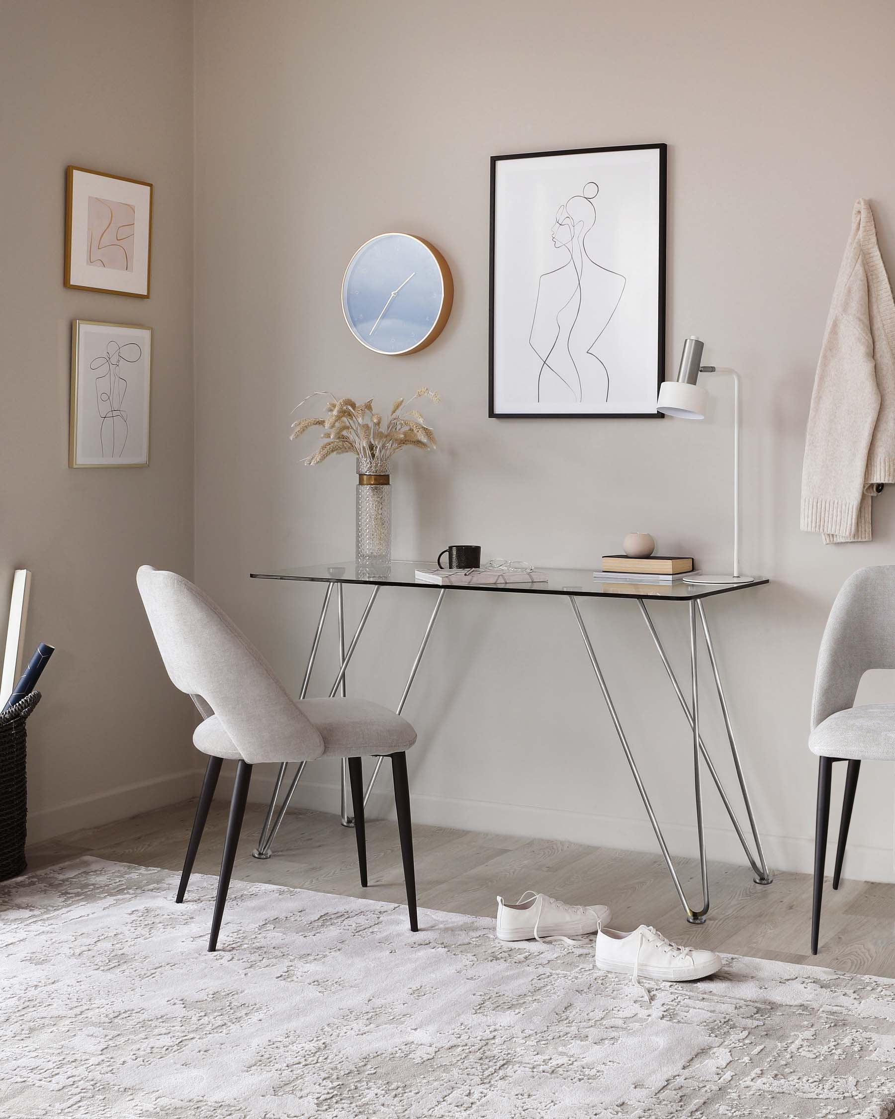 Ripple Glass And Polished Stainless Steel Desk - Image 3