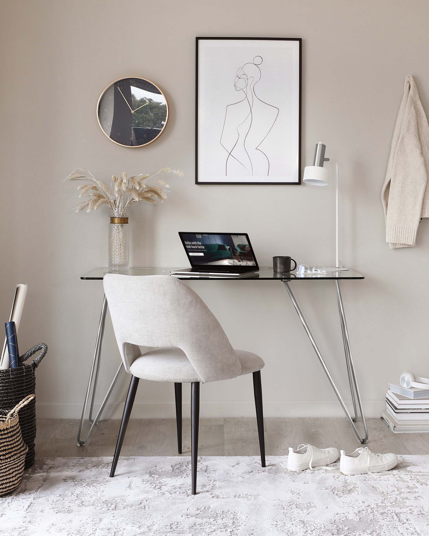 Ripple Glass And Polished Stainless Steel Desk - Image 5