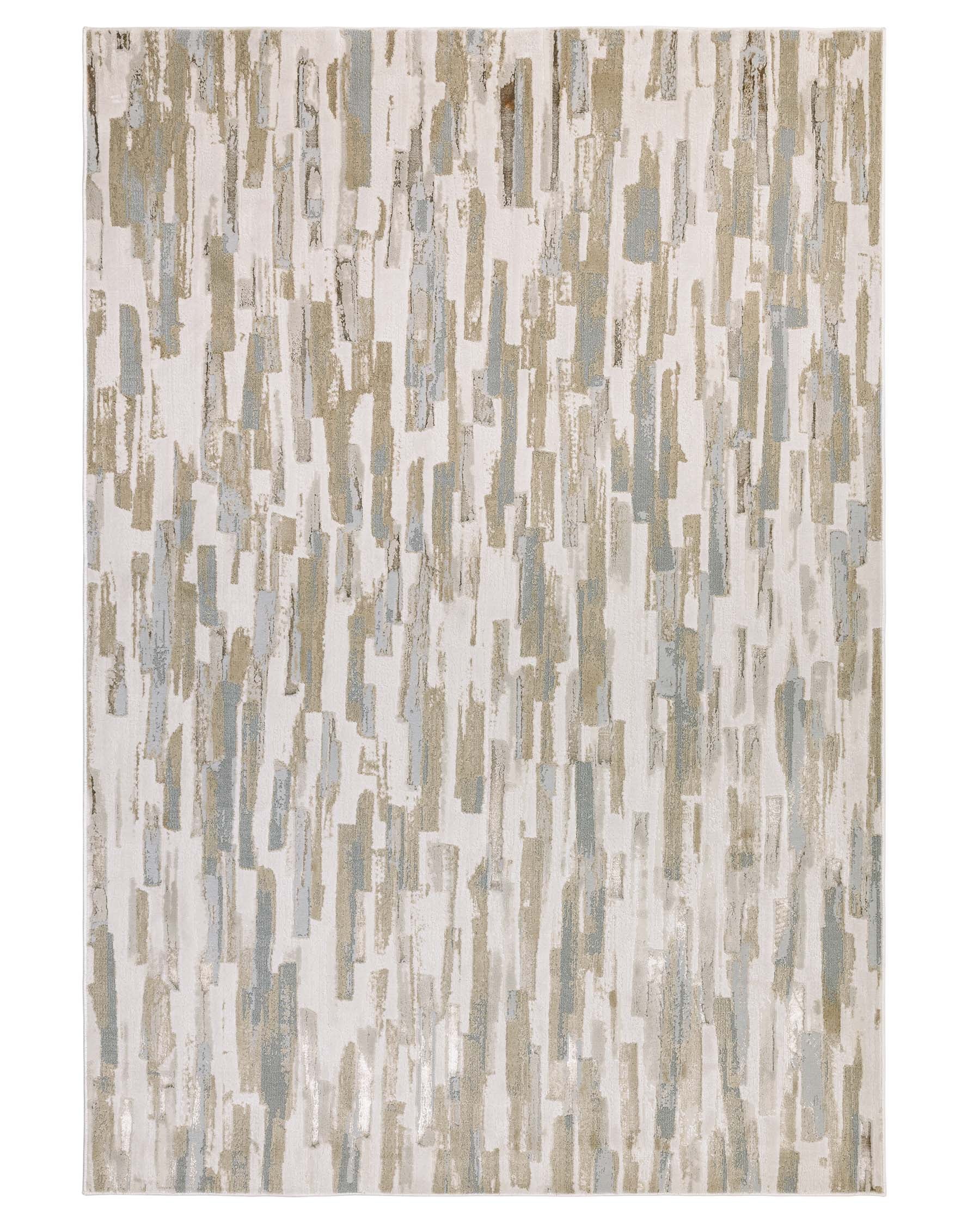 Rowan mixed metallics textured small rug