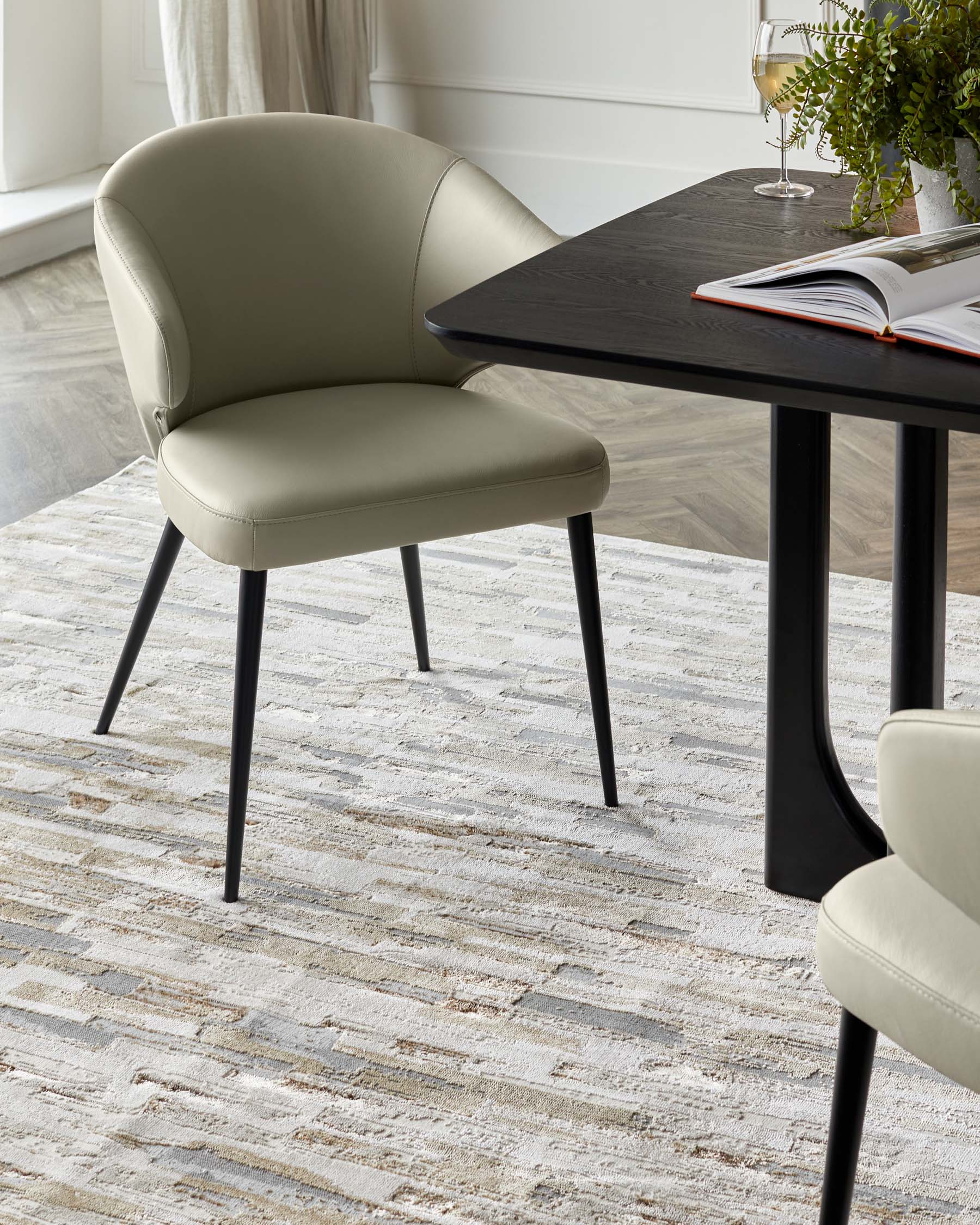 Rowan mixed metallics textured small rug - Image 2