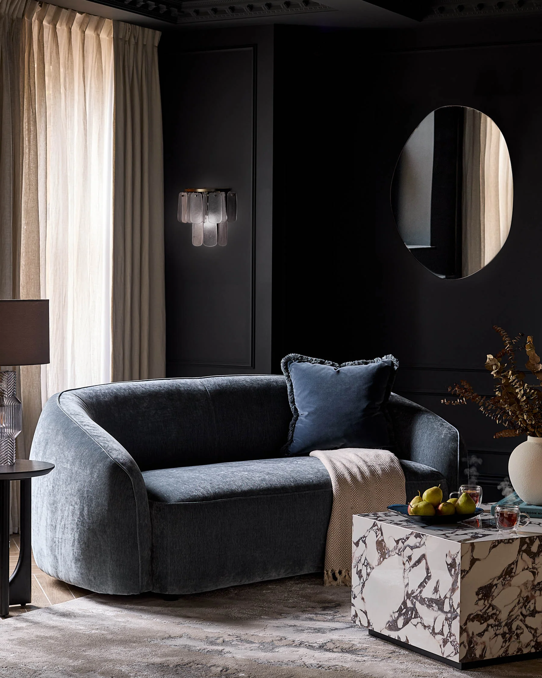 Caspian Medium Wall Mirror Black - Image 5