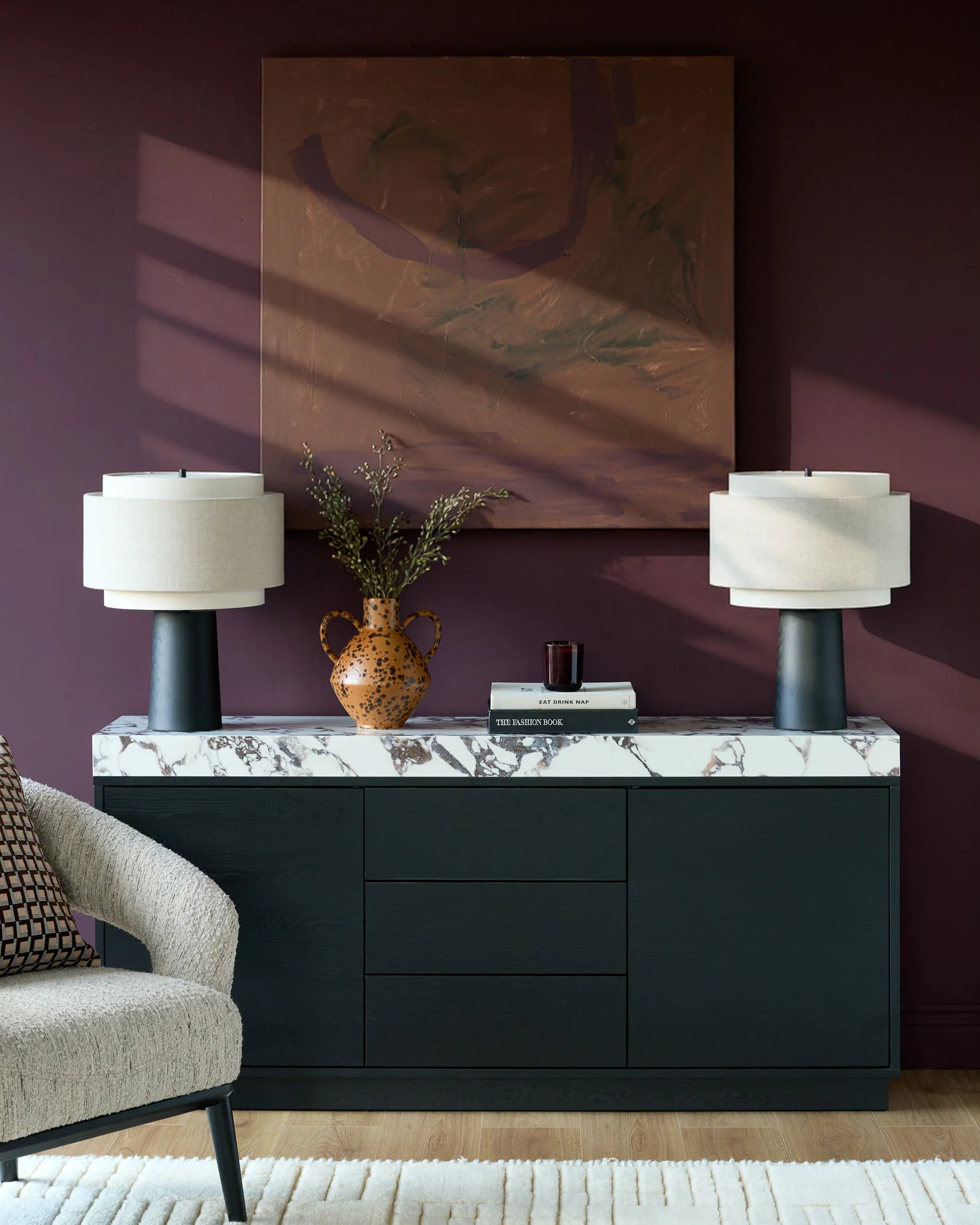 Russo white calacatta sideboard - Image 3