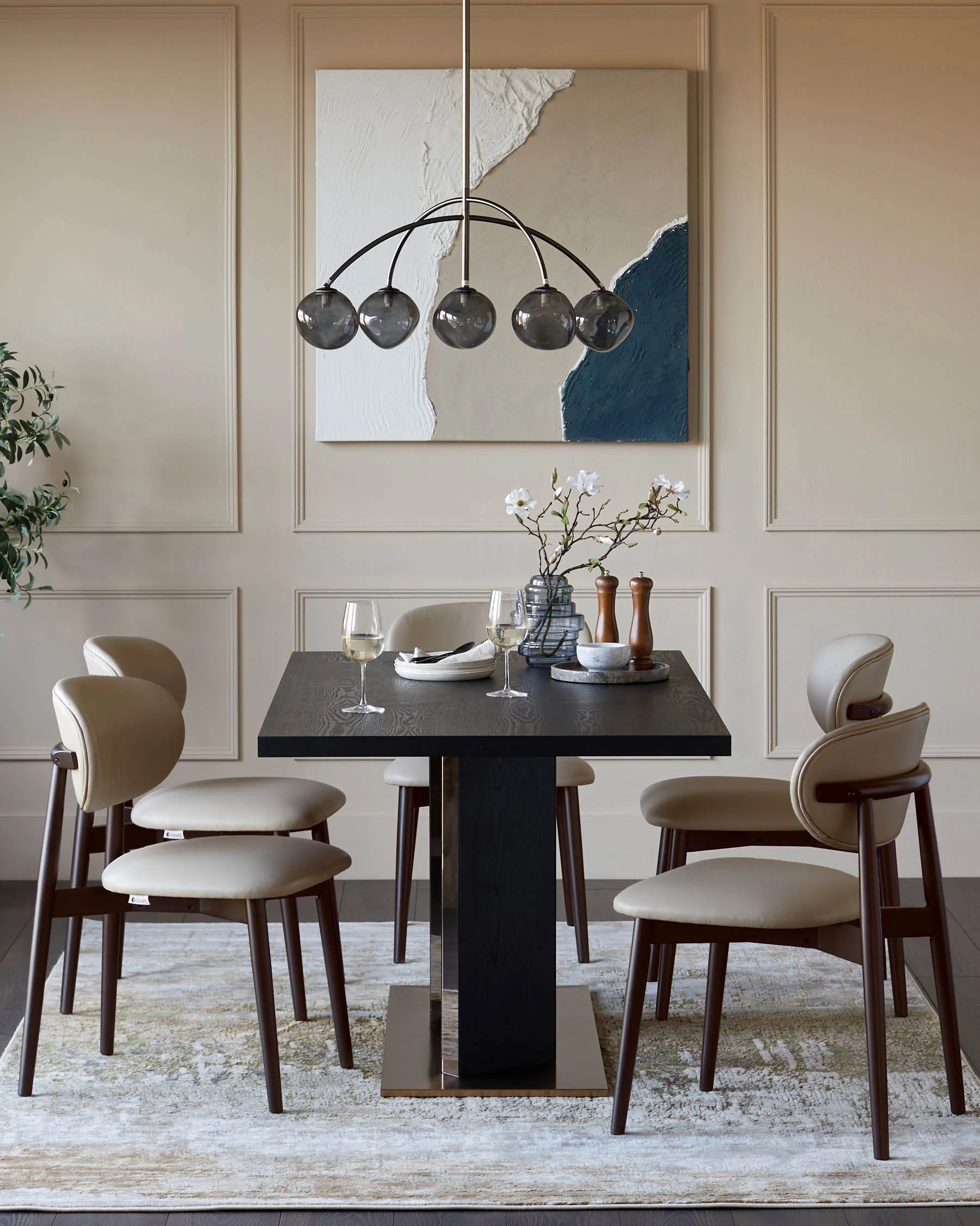 Ryann natural leather dining chair - Image 3