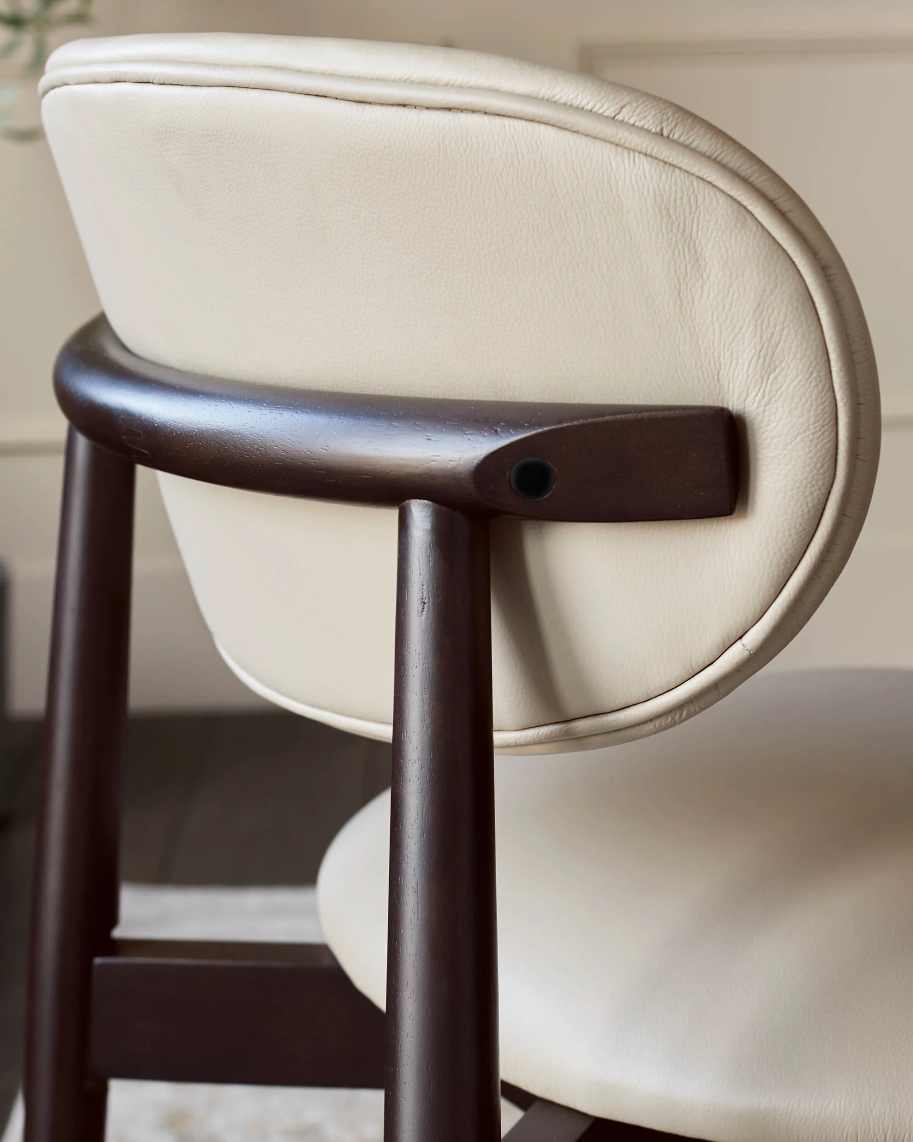 Ryann natural leather dining chair - Image 5
