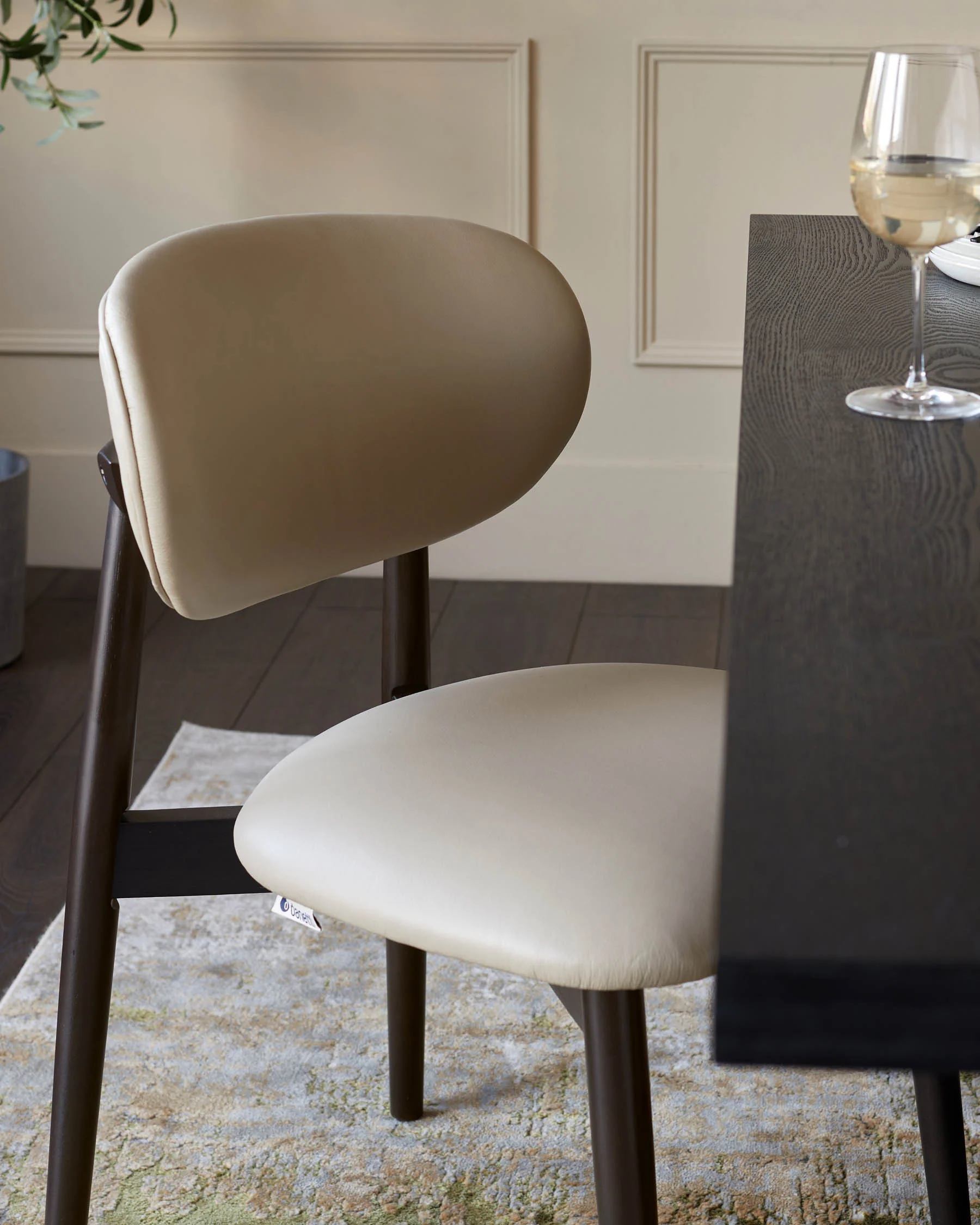 Ryann natural leather dining chair - Image 8