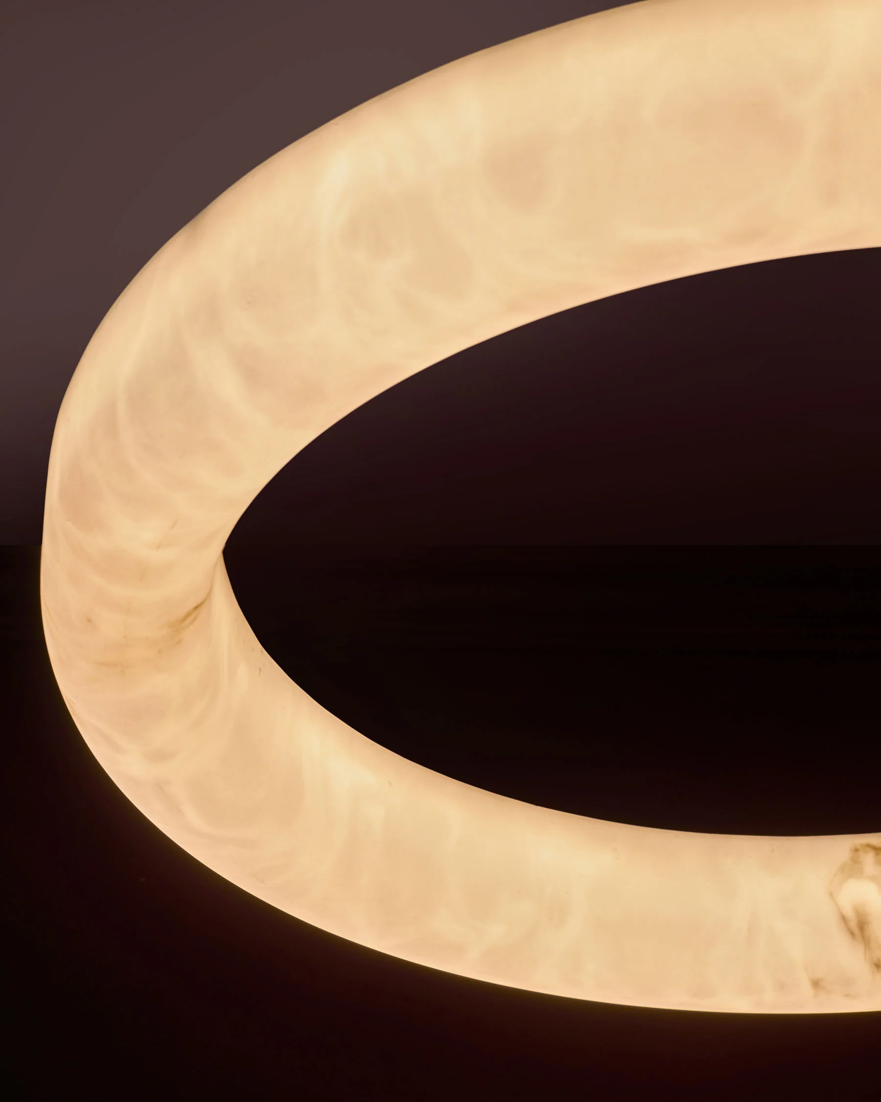 Sadie natural alabaster effect large round pendant light - Image 4