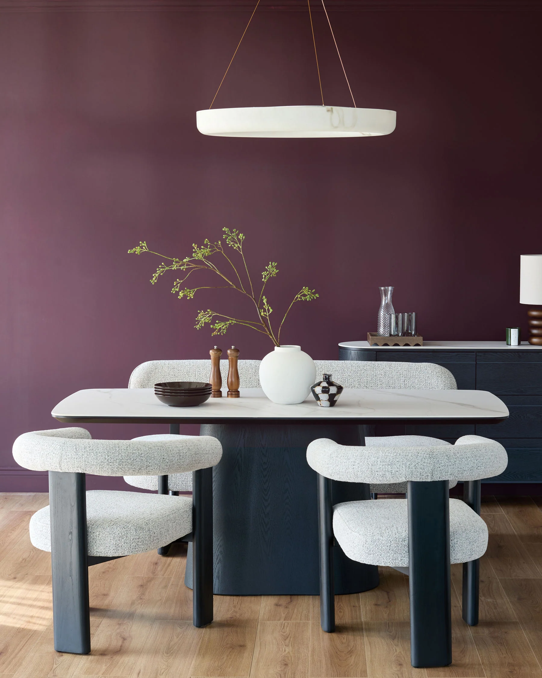 Sadie natural alabaster effect large round pendant light - Image 6