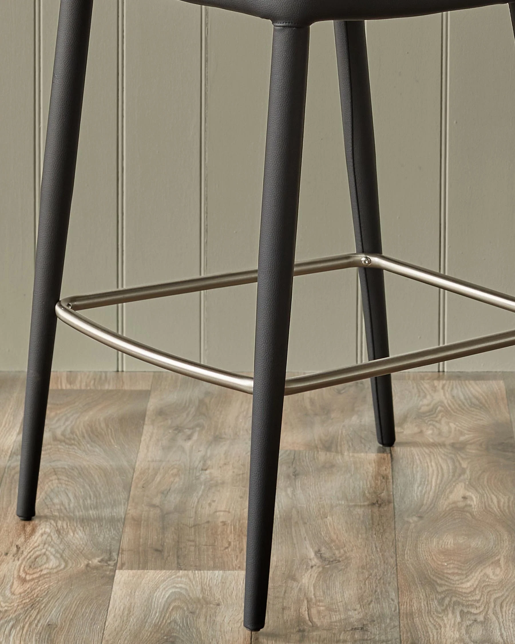 Saylor black faux leather bar stool - Image 7