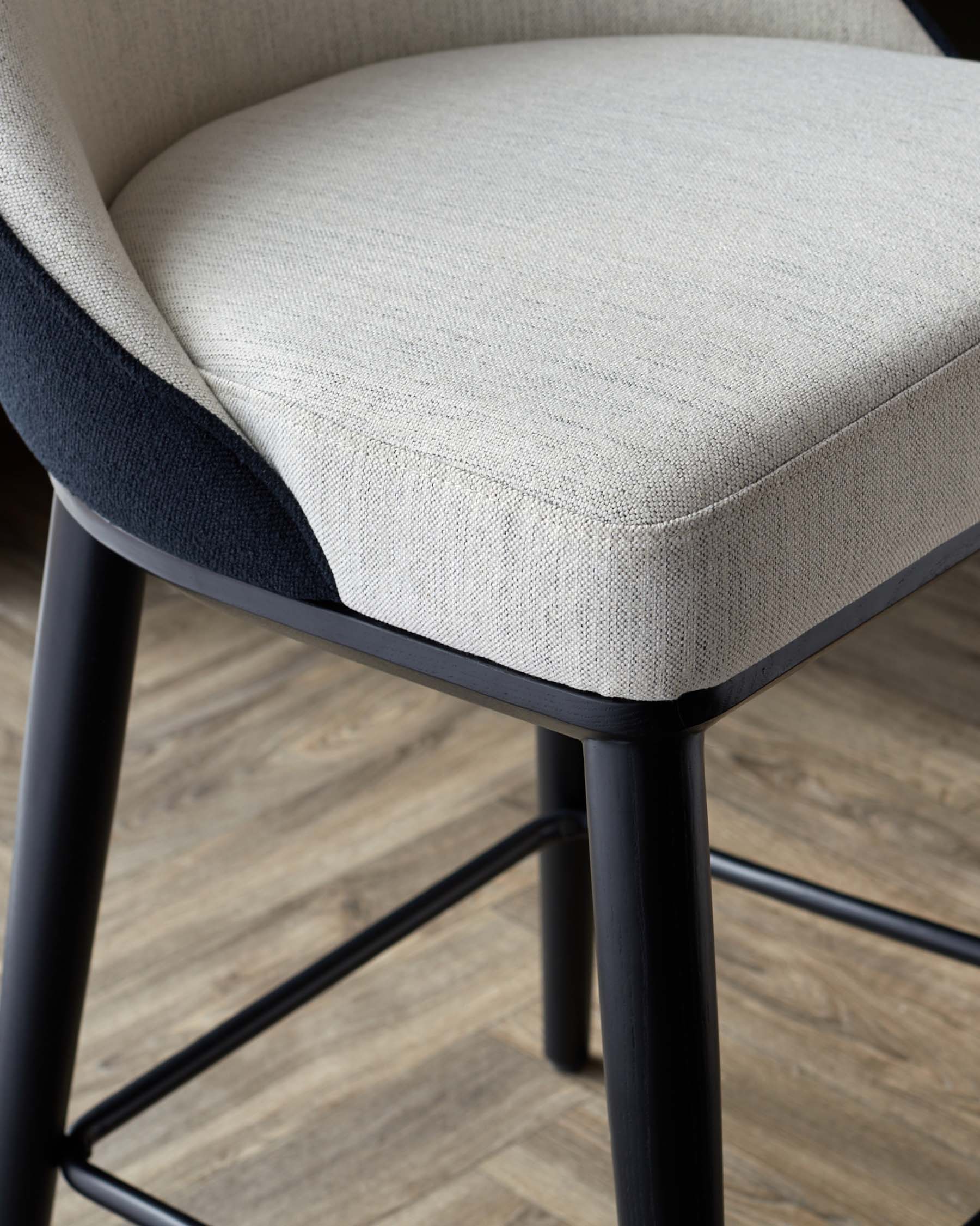 Scarlett black mixed material bar stool - Image 5