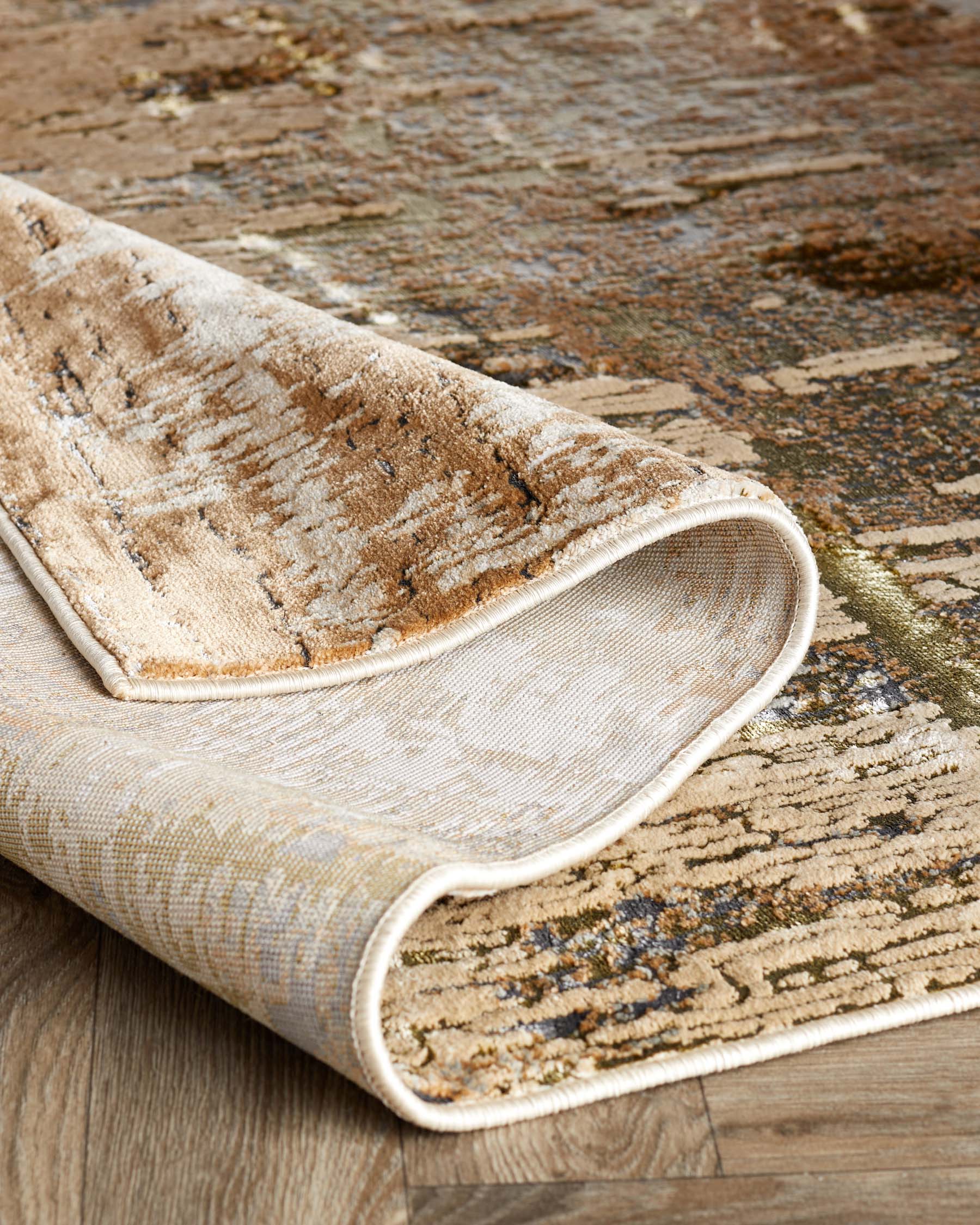 Sepia mixed metallics textured medium rug - Image 5