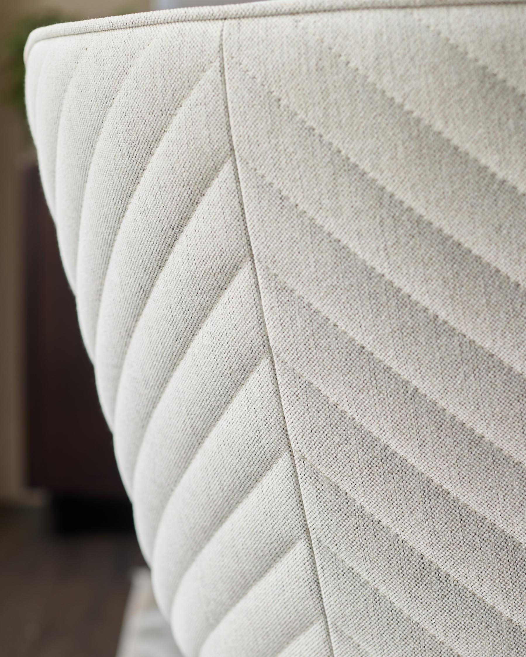 Serena ivory dual tone fabric dining chair - Image 6