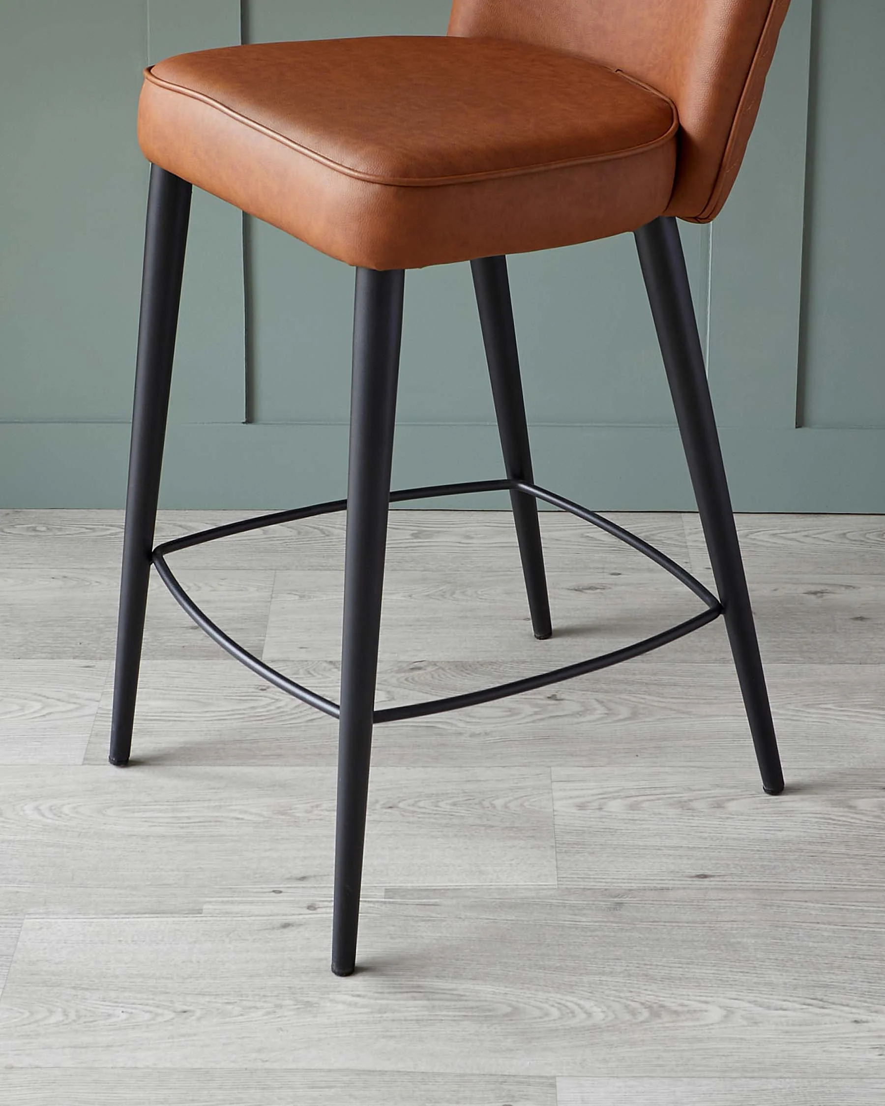 Serena tan faux leather bar stool - Image 8