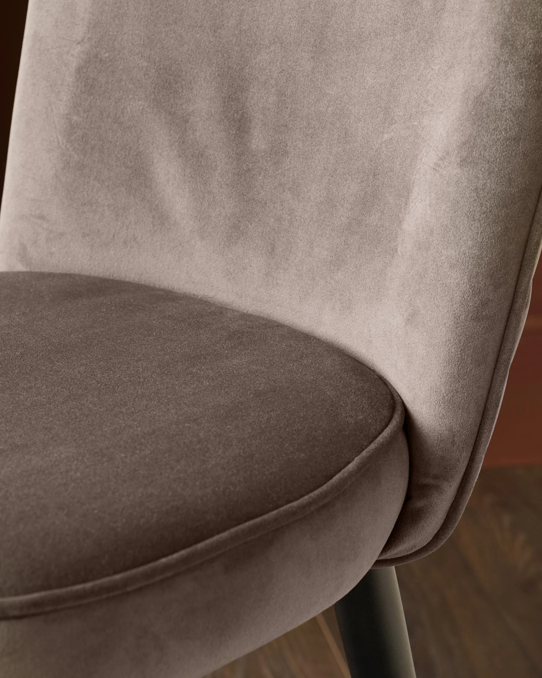 Serena mocha velvet bar stool - Image 5