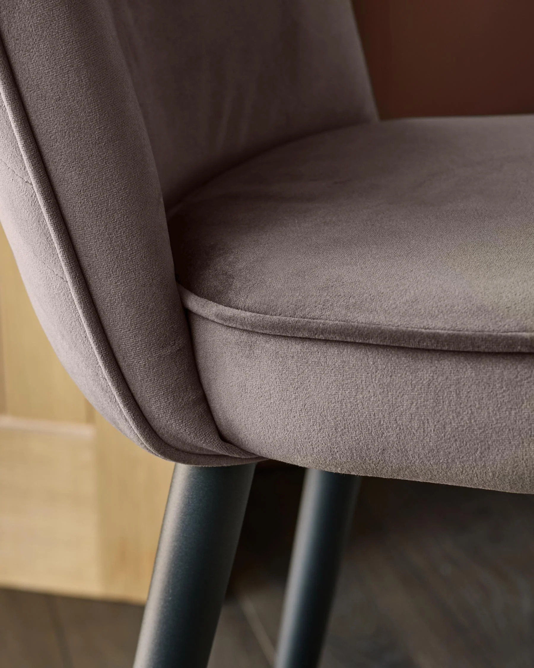 Serena mocha velvet bar stool - Image 6