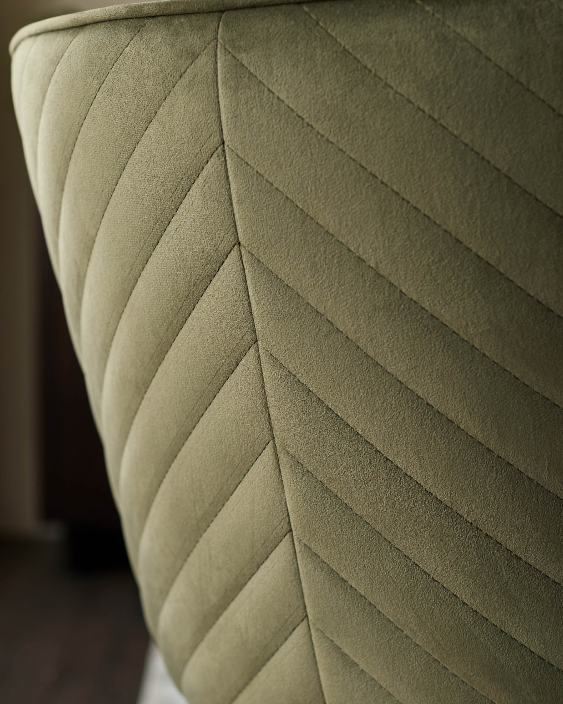 Serena olive green velvet dining chair - Image 8