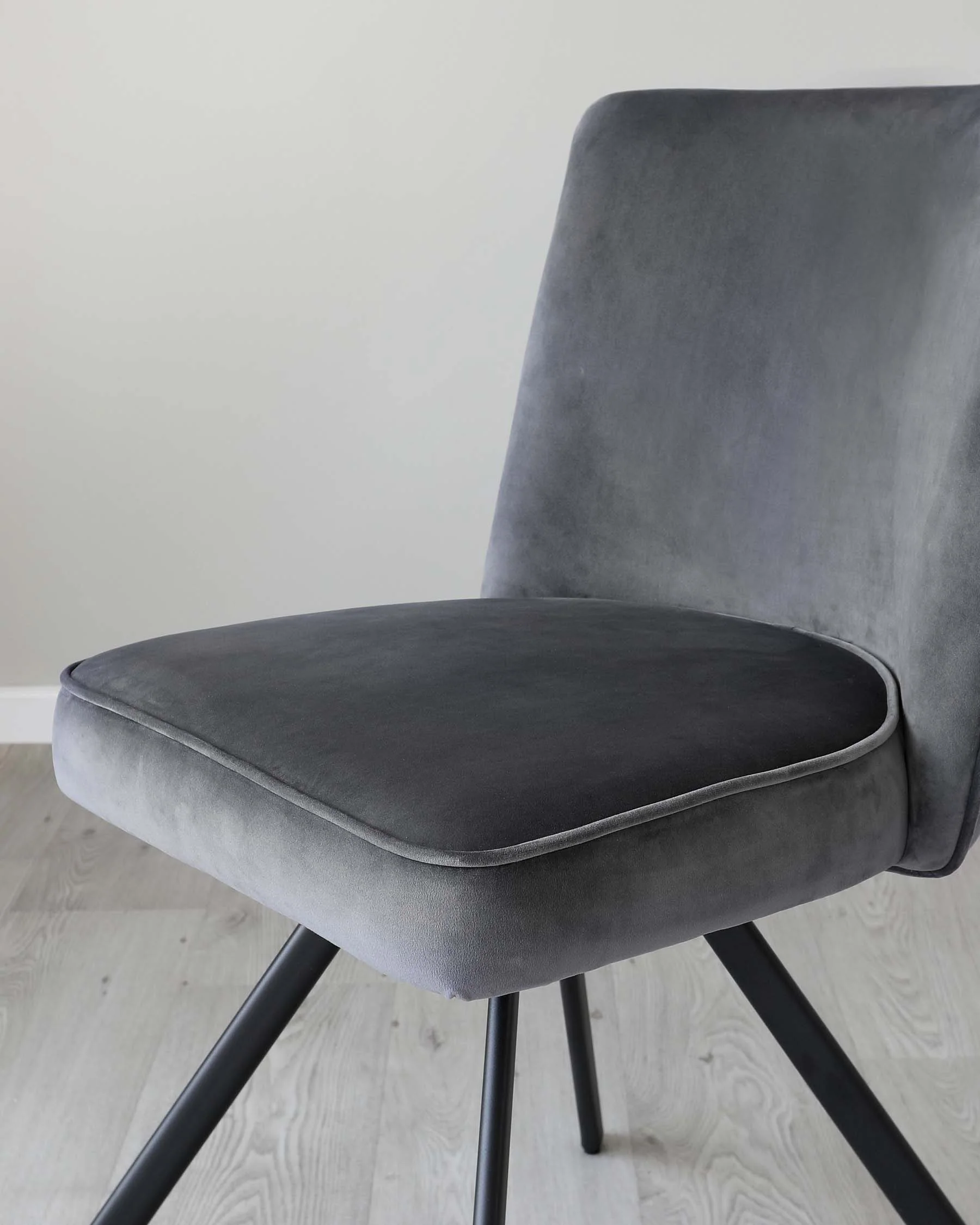 Serena Dark Grey Velvet Swivel Chair - Image 10