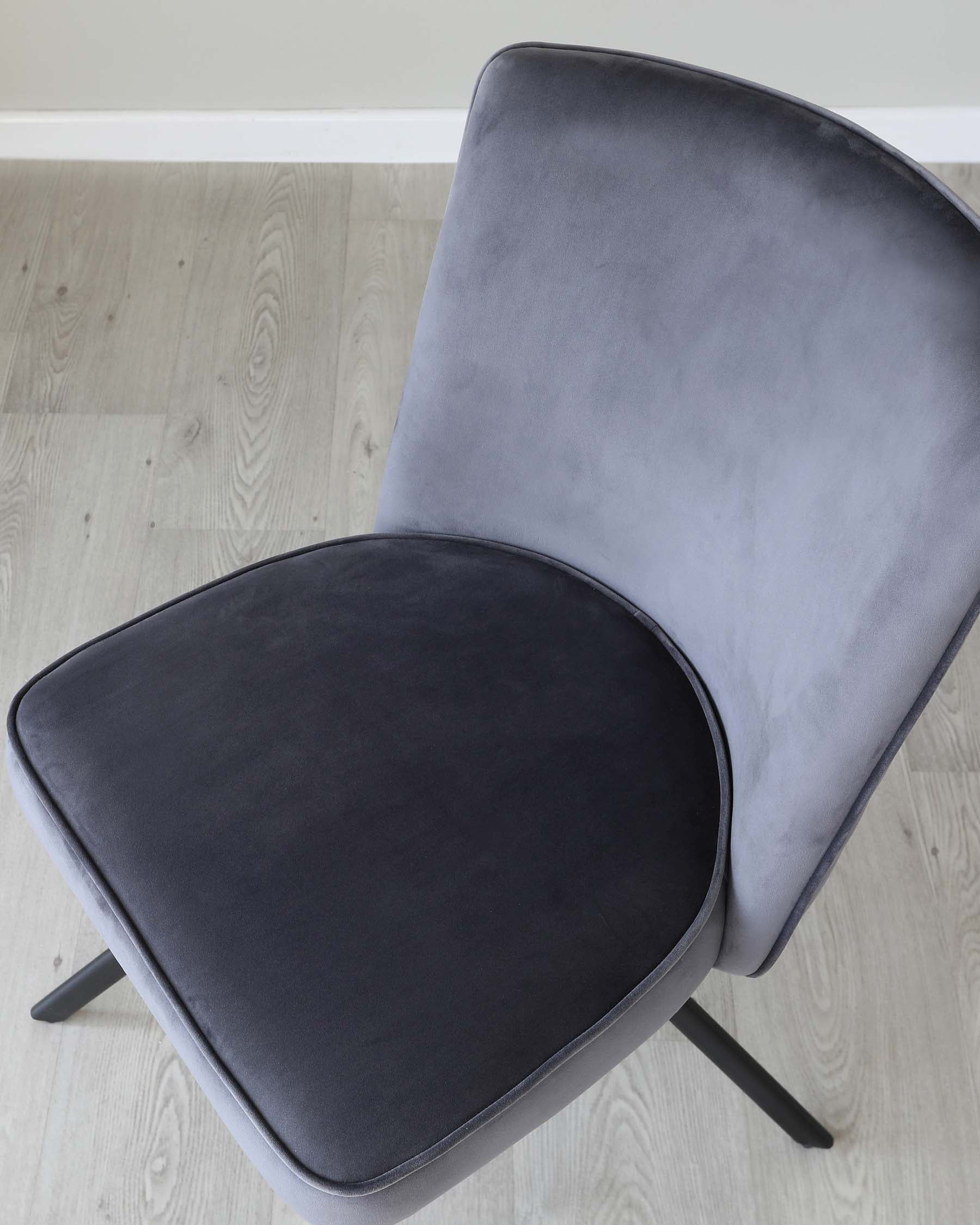 Serena Dark Grey Velvet Swivel Chair - Image 8