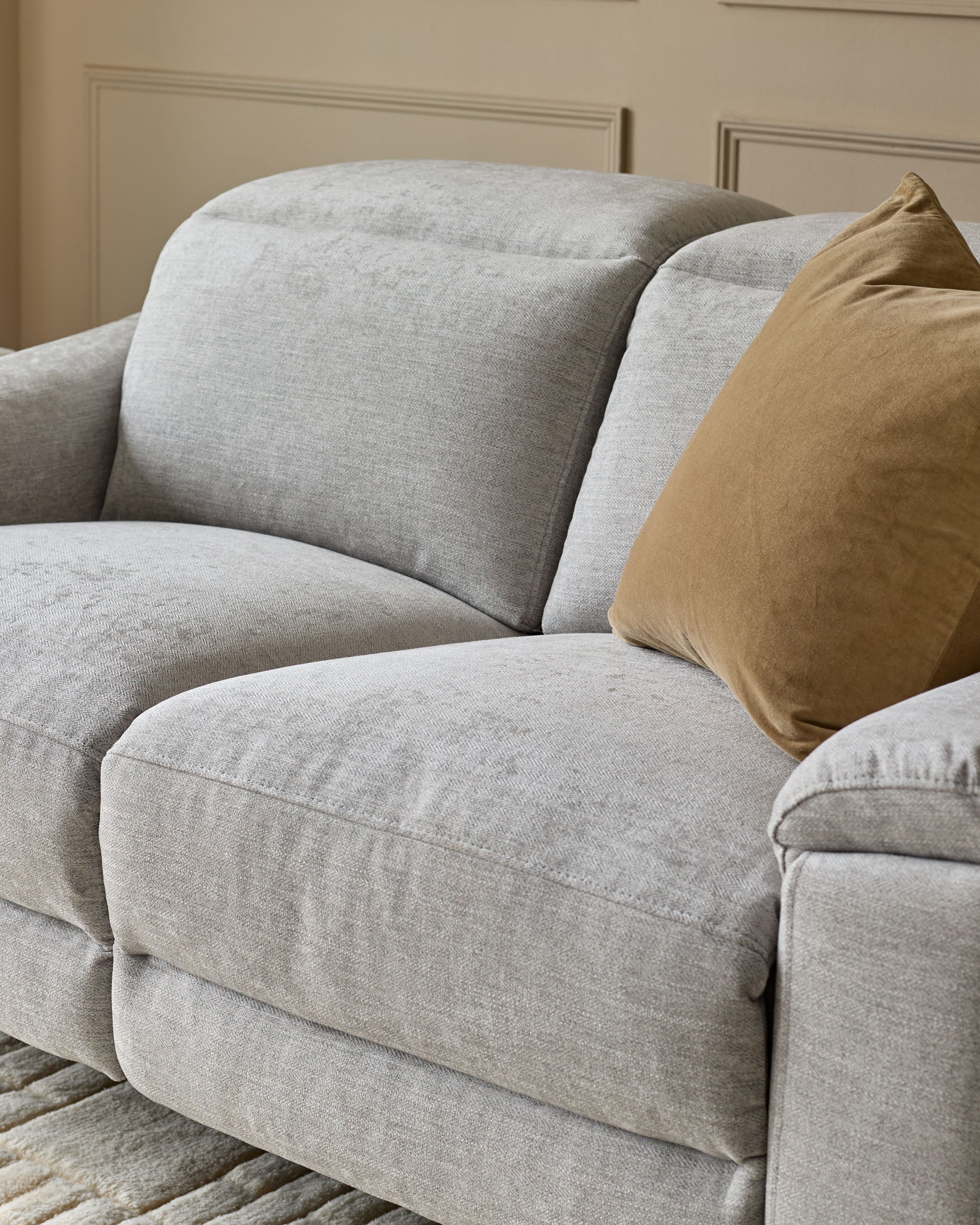Serene Grey Fabric 2 Seater Recliner Sofa - Image 3