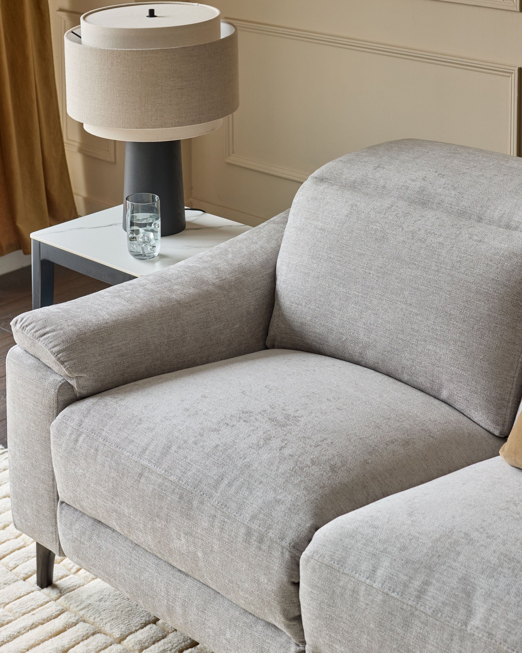 Serene Grey Fabric 2 Seater Recliner Sofa - Image 6