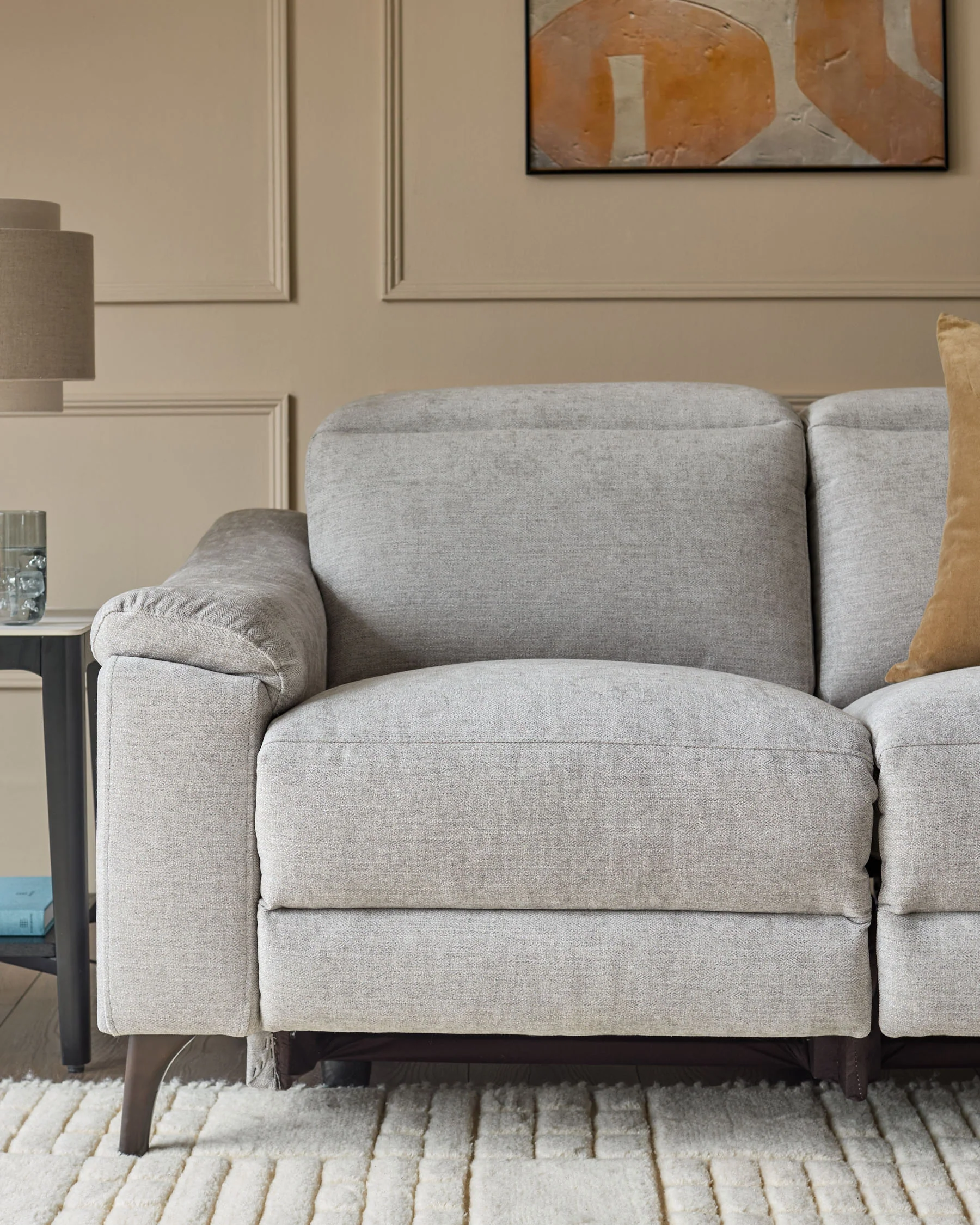 Serene Grey Fabric 2 Seater Recliner Sofa - Image 7