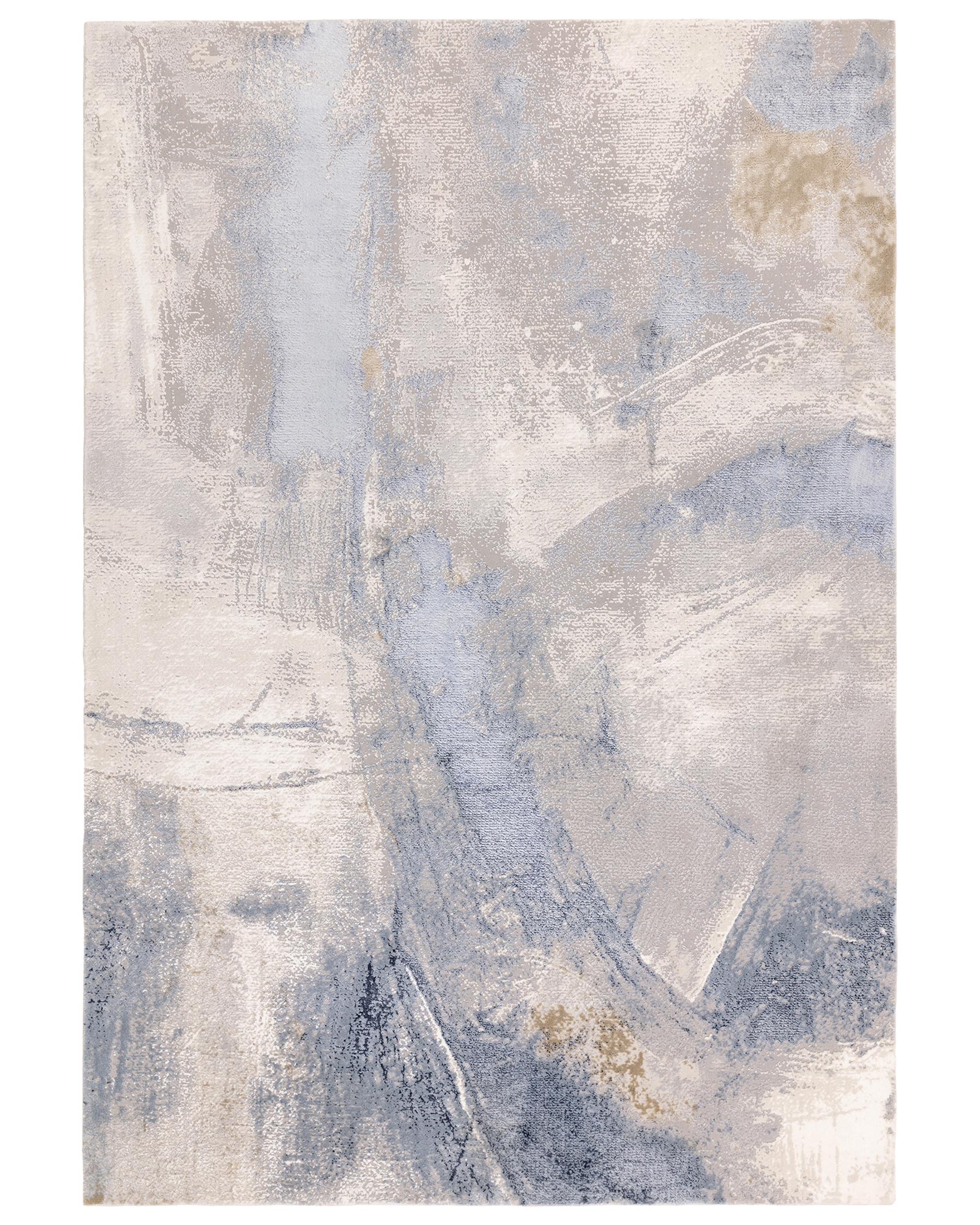 Sienna blue grey textured medium rug