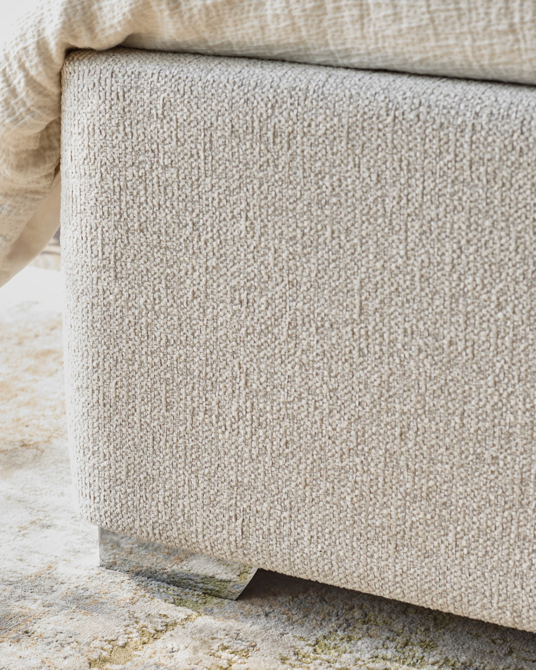 Siesta natural fabric super king ottoman storage bed - Image 10