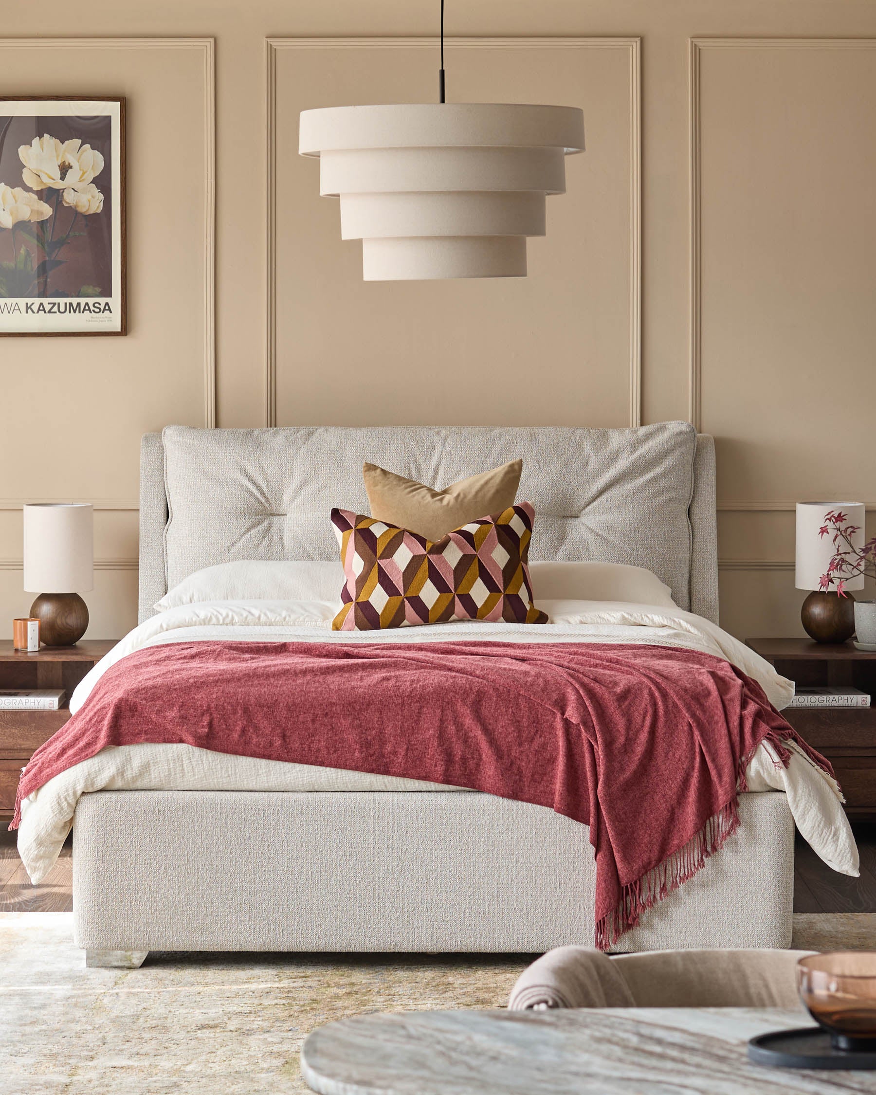Siesta natural fabric super king ottoman storage bed - Image 9