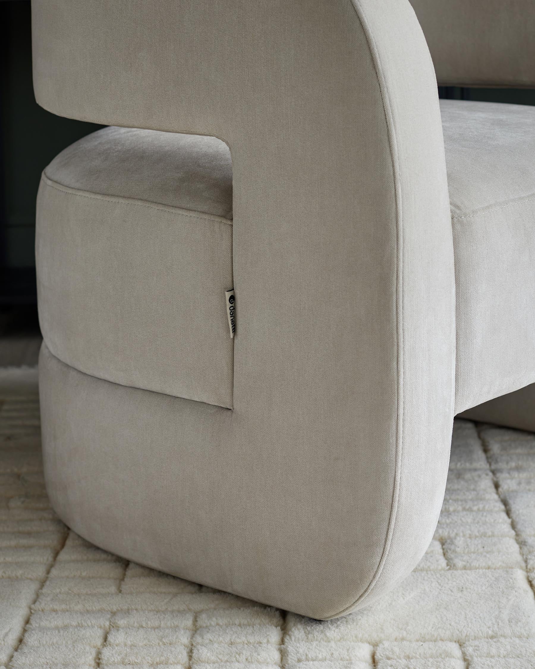 Silas natural grey fabric accent chair - Image 7