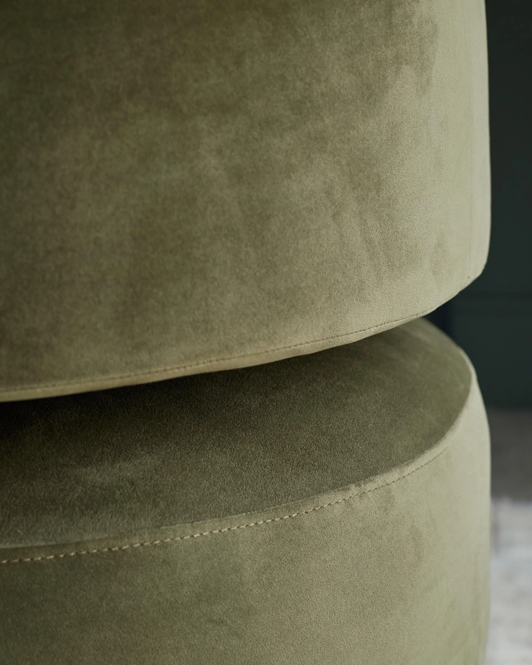 Silas olive green velvet accent chair - Image 5