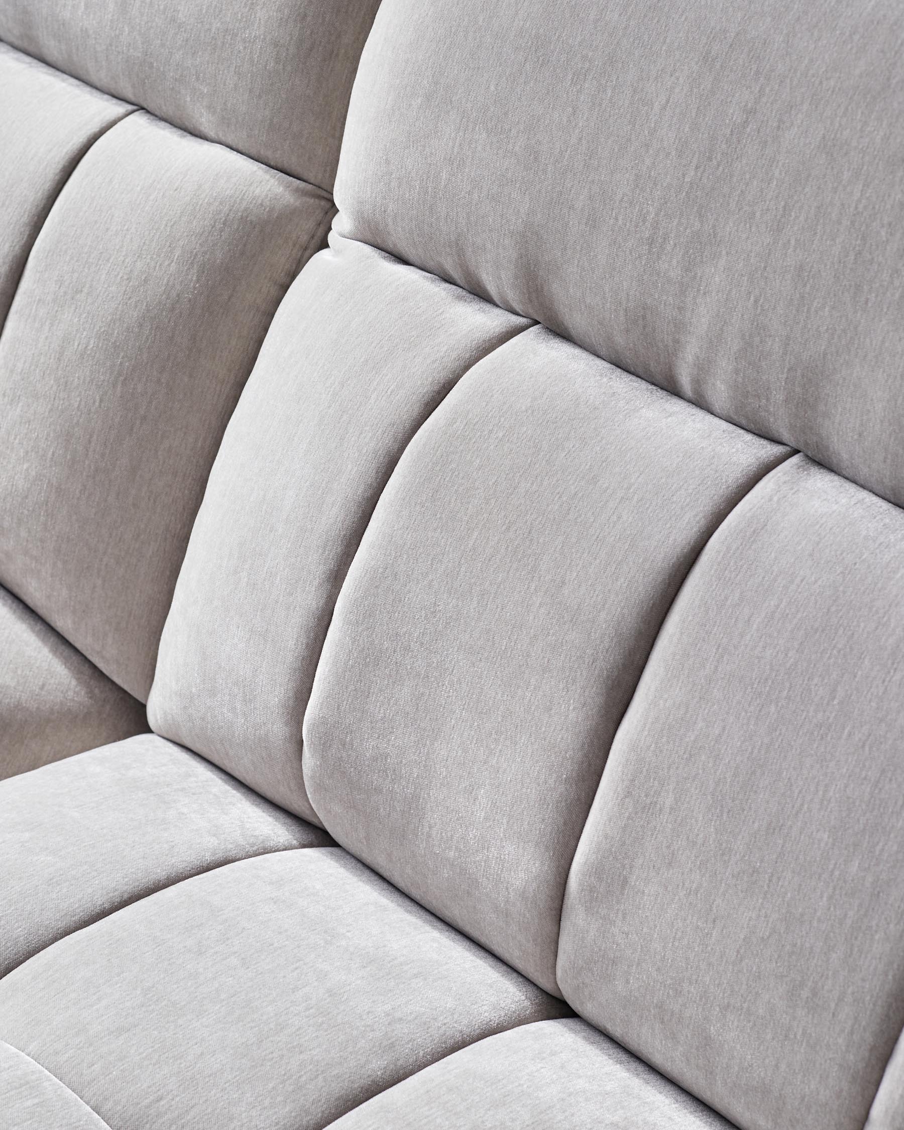 Skye light grey fabric single sofa module - Image 3