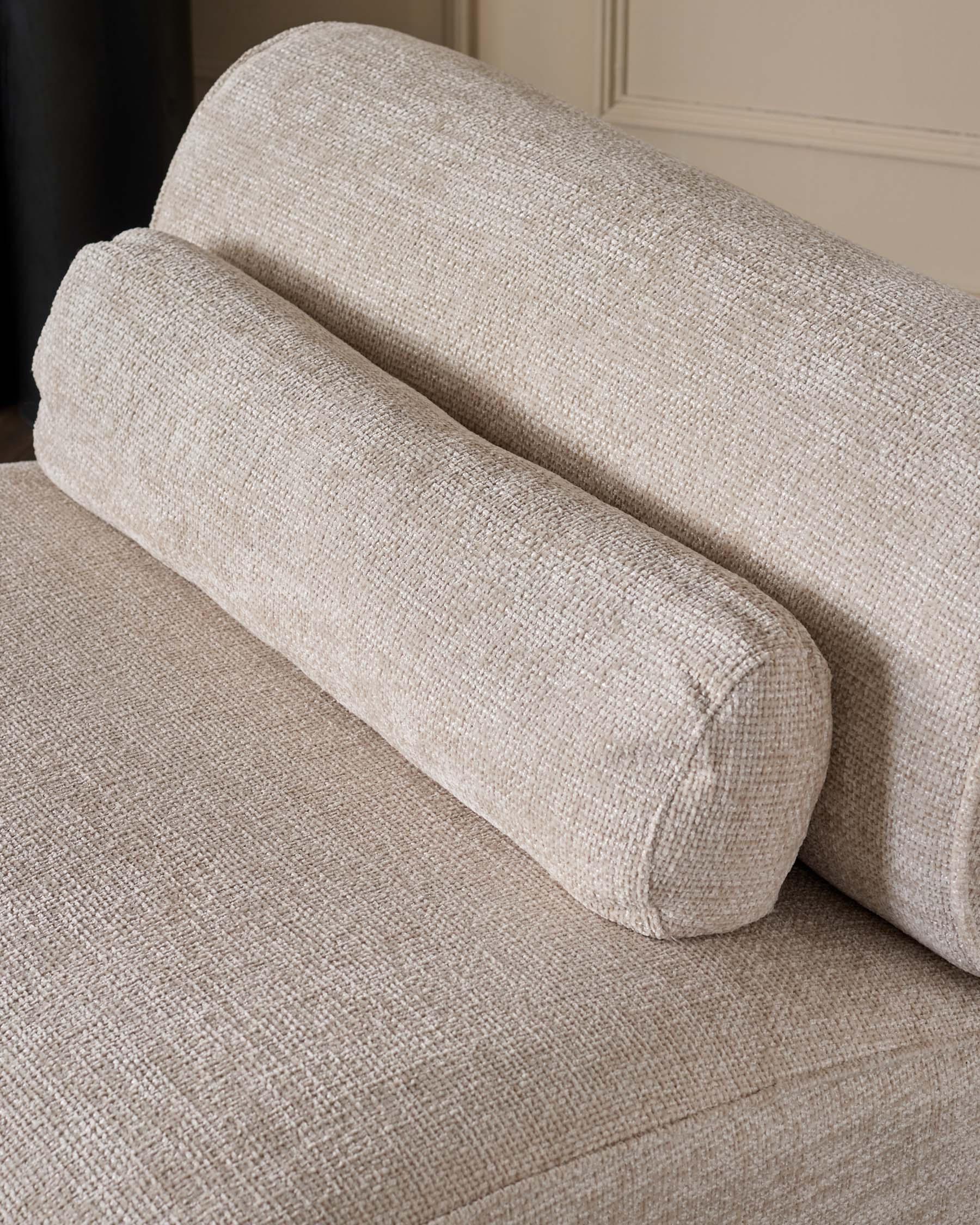 Sofia natural fabric 2 seater sofa - Image 4