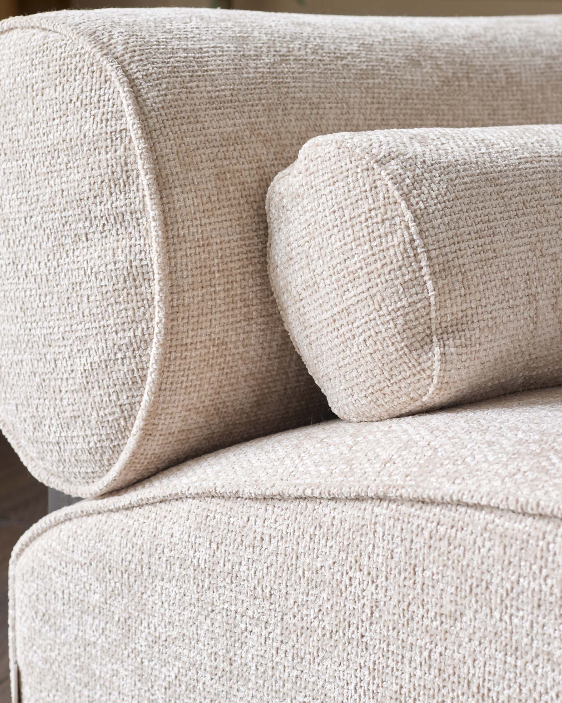 Sofia natural fabric 2 seater sofa - Image 5